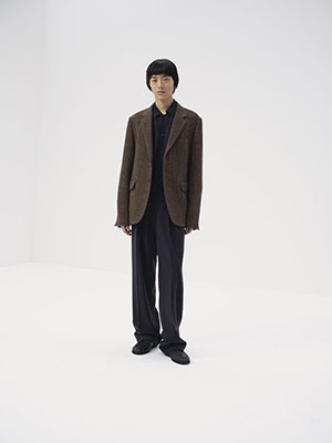 LAMA SHETLAND WOOL TWEED OVER JACKET