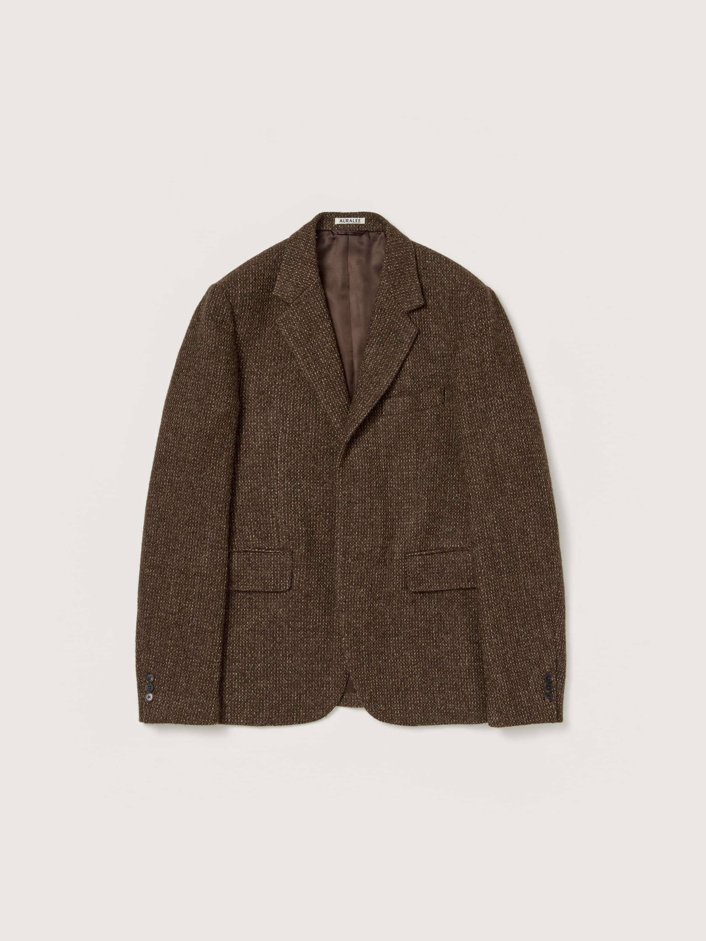 LAMA SHETLAND WOOL TWEED OVER JACKET 詳細画像 BROWN TWEED 6