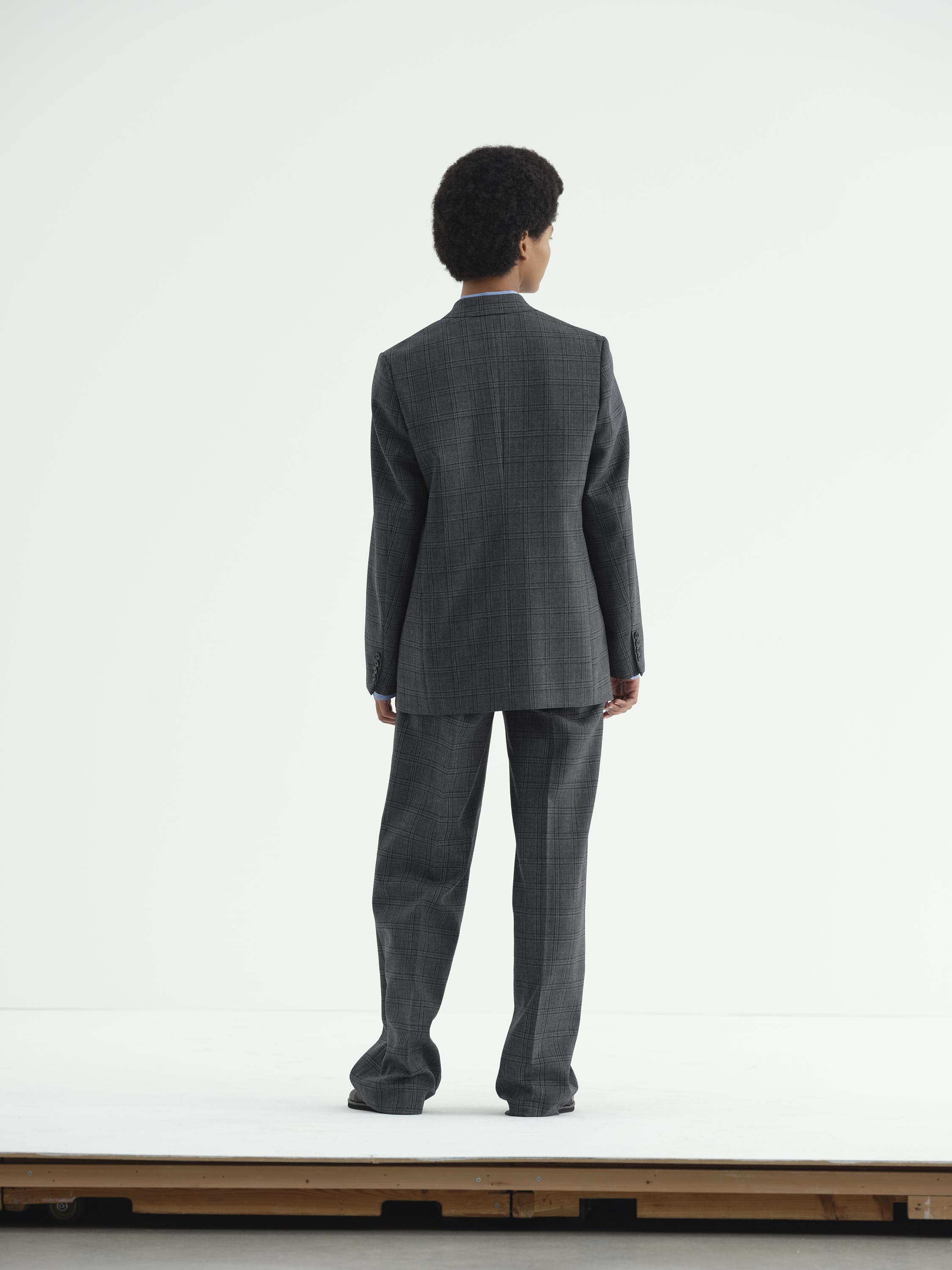 BLUEFACED WOOL CHECK DOUBLE-BREASTED JACKET 詳細画像 CHARCOAL CHECK 4