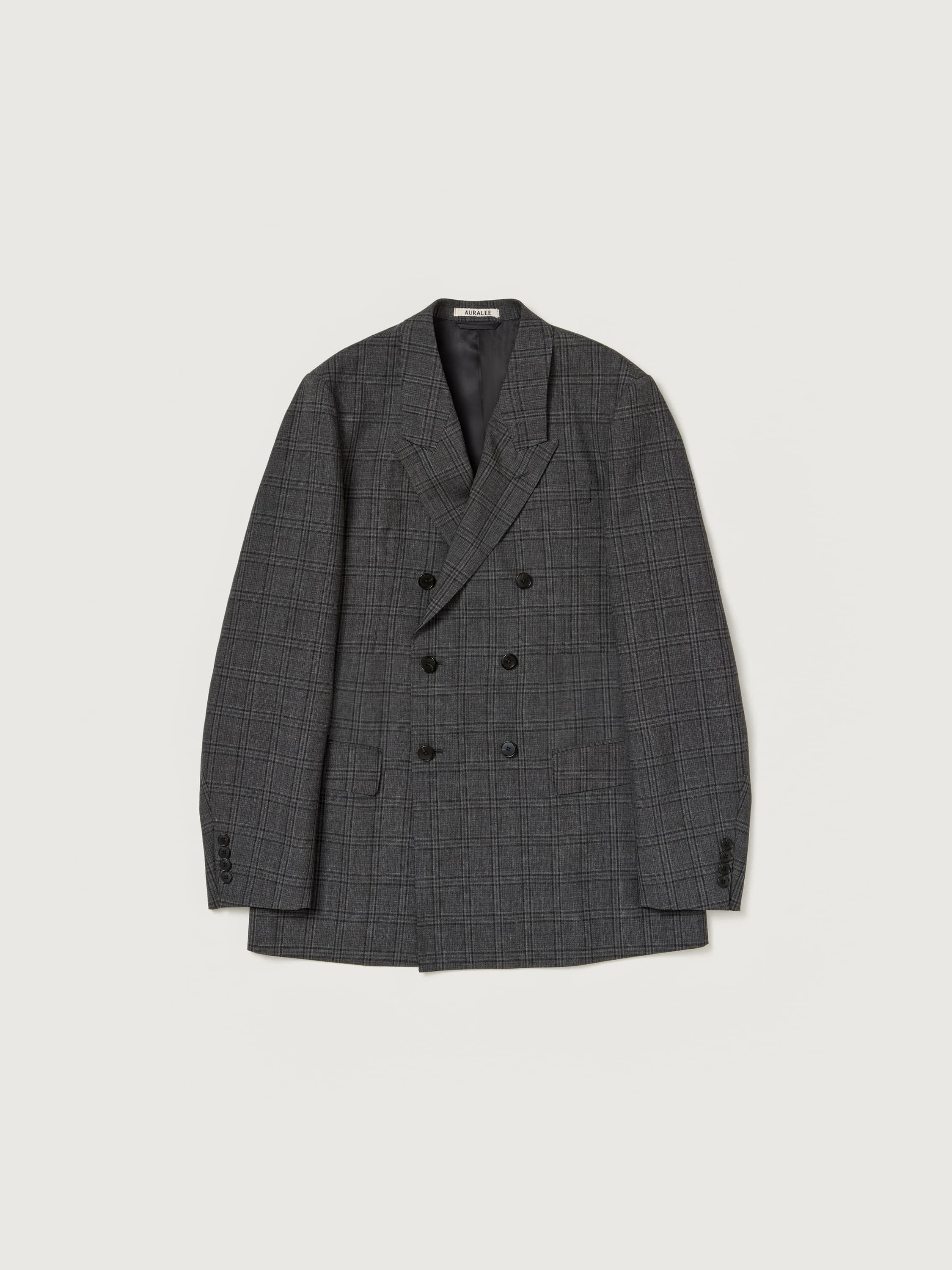 BLUEFACED WOOL CHECK DOUBLE-BREASTED JACKET 詳細画像 CHARCOAL CHECK 5