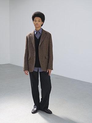 LAMA SHETLAND WOOL TWEED OVER JACKET