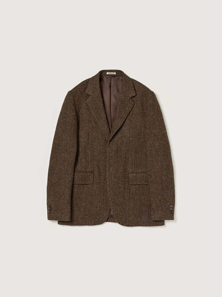 LAMA SHETLAND WOOL TWEED OVER JACKET