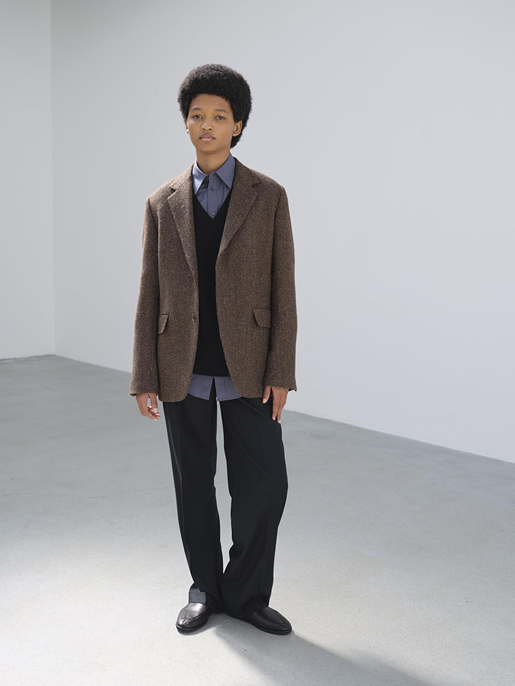 LAMA SHETLAND WOOL TWEED OVER JACKET LAMA SHETLAND WOOL TWEED OVER JACKET