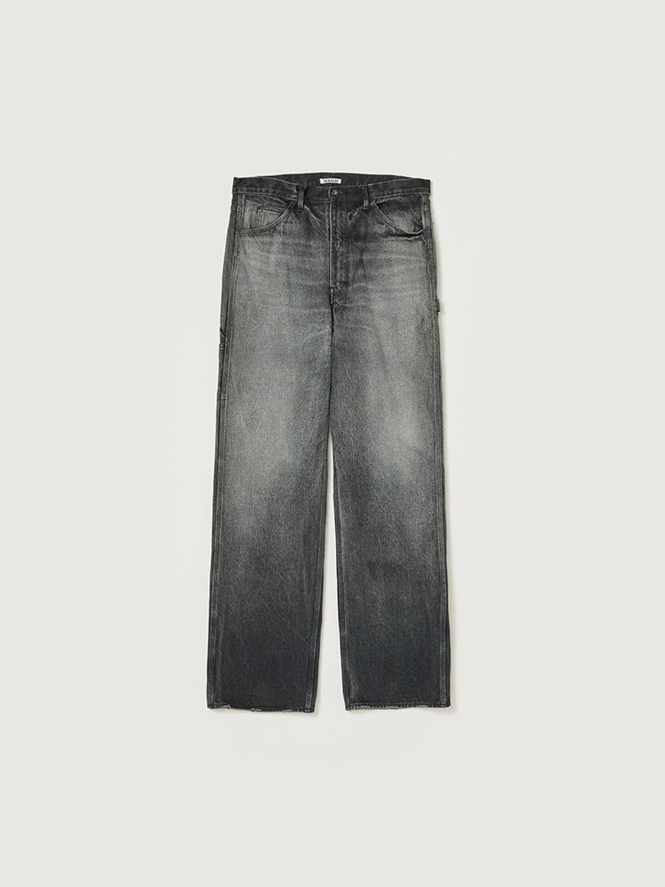 SELVEDGE FADED HEAVY DENIM PAINTER PANTS