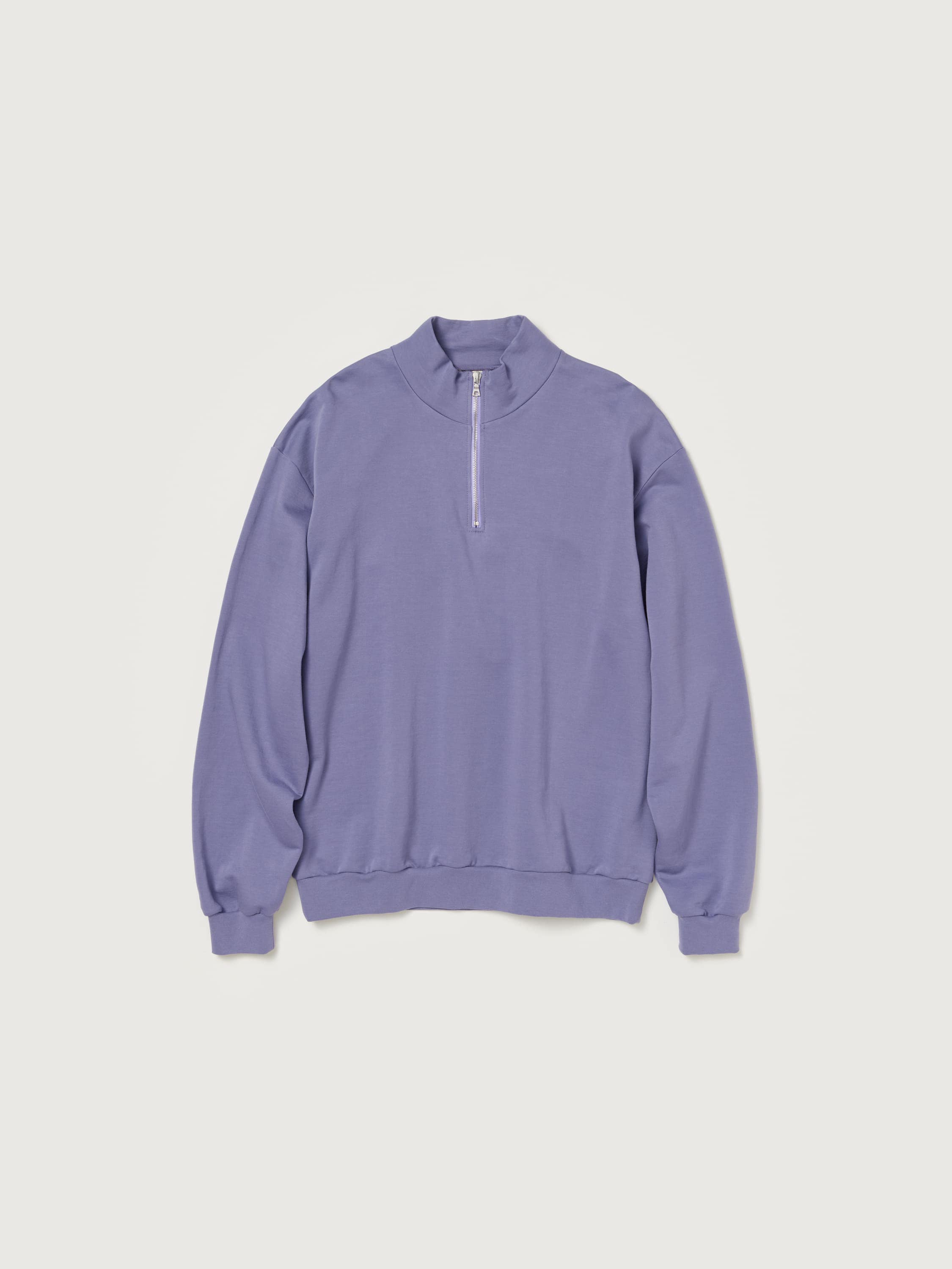 ELASTIC HIGH GAUGE SWEAT HALF ZIP P/O 詳細画像 PURPLE 4