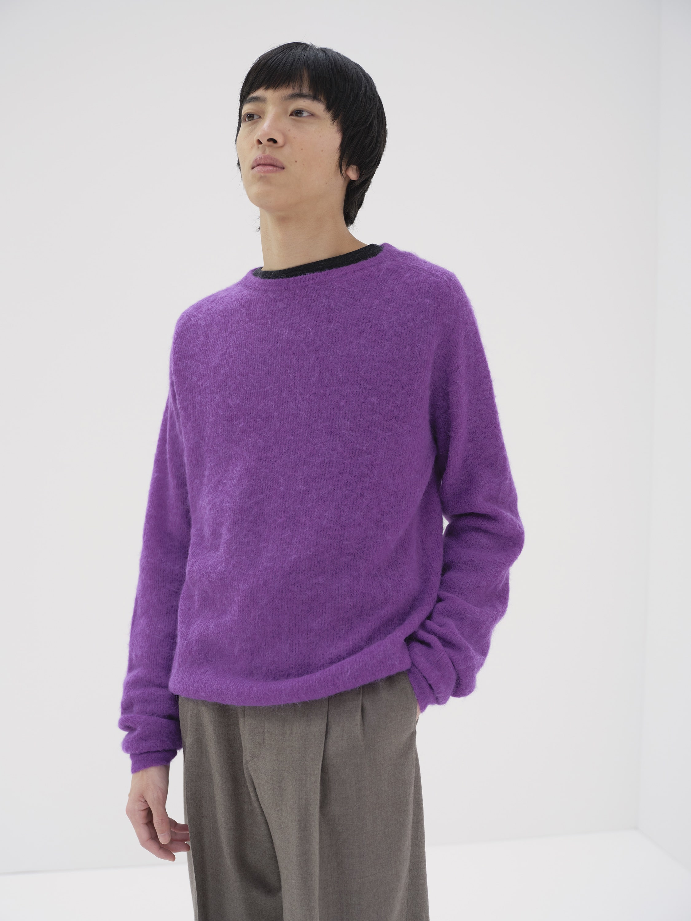 BABY SURI ALPACA SHEER KNIT P/O 詳細画像 PURPLE 2