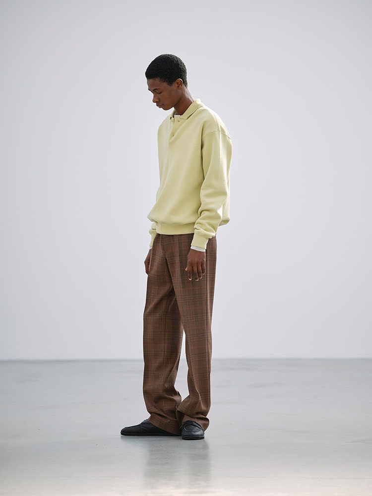 BLUEFACED WOOL CHECK SLACKS - AURALEE Official Website