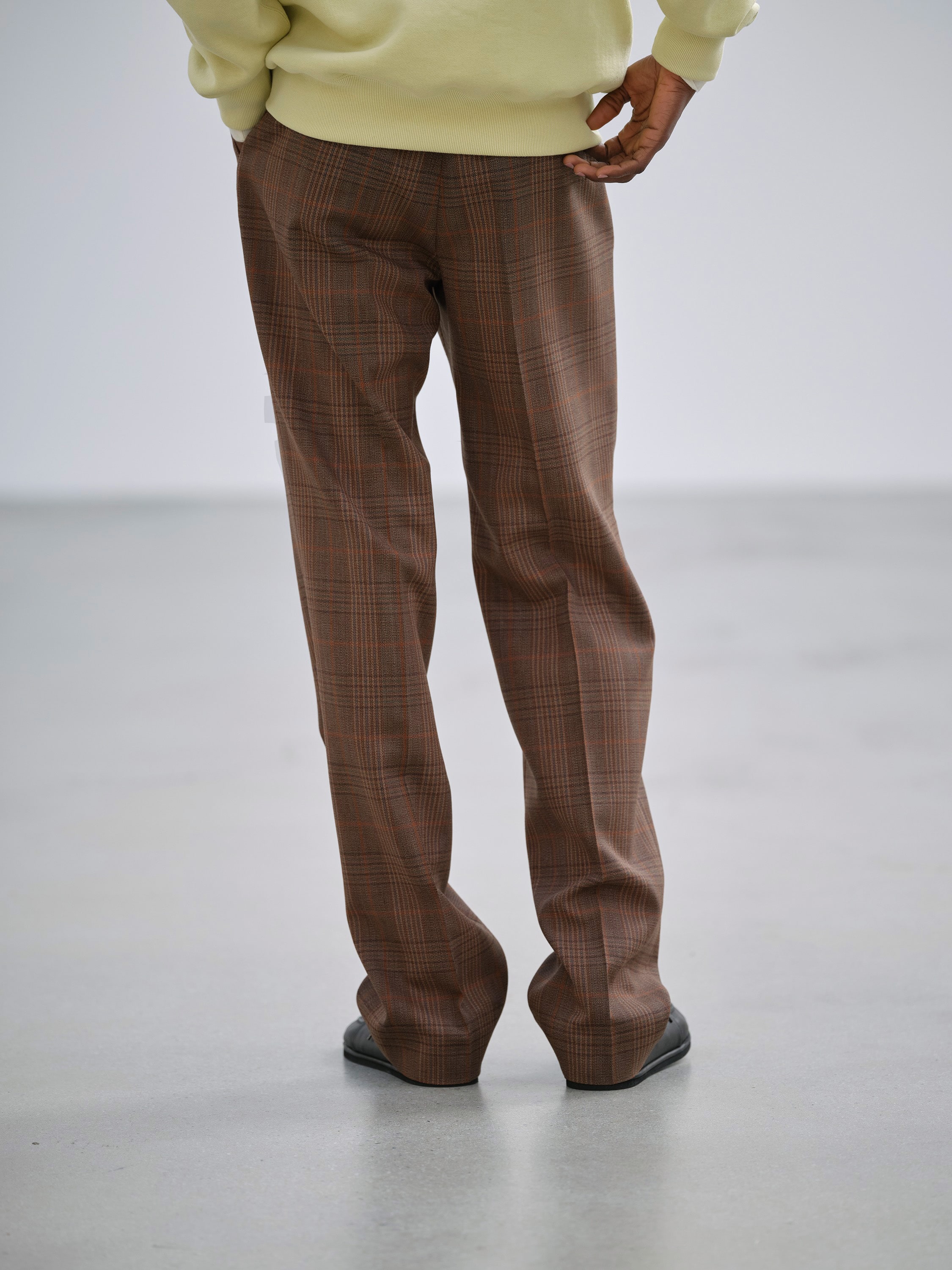 BLUEFACED WOOL CHECK SLACKS 詳細画像 BROWN CHECK 4