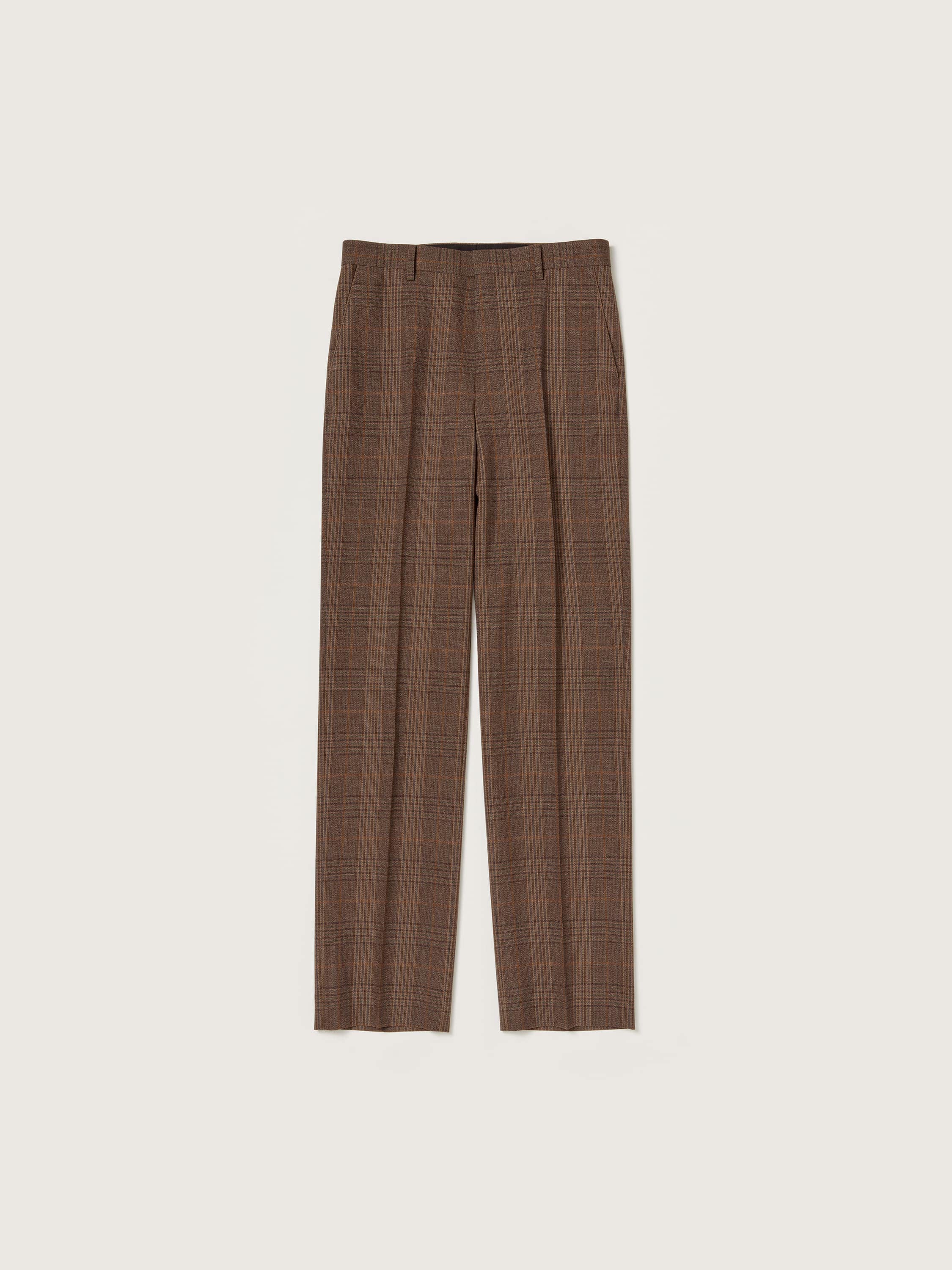 BLUEFACED WOOL CHECK SLACKS - AURALEE Official Website