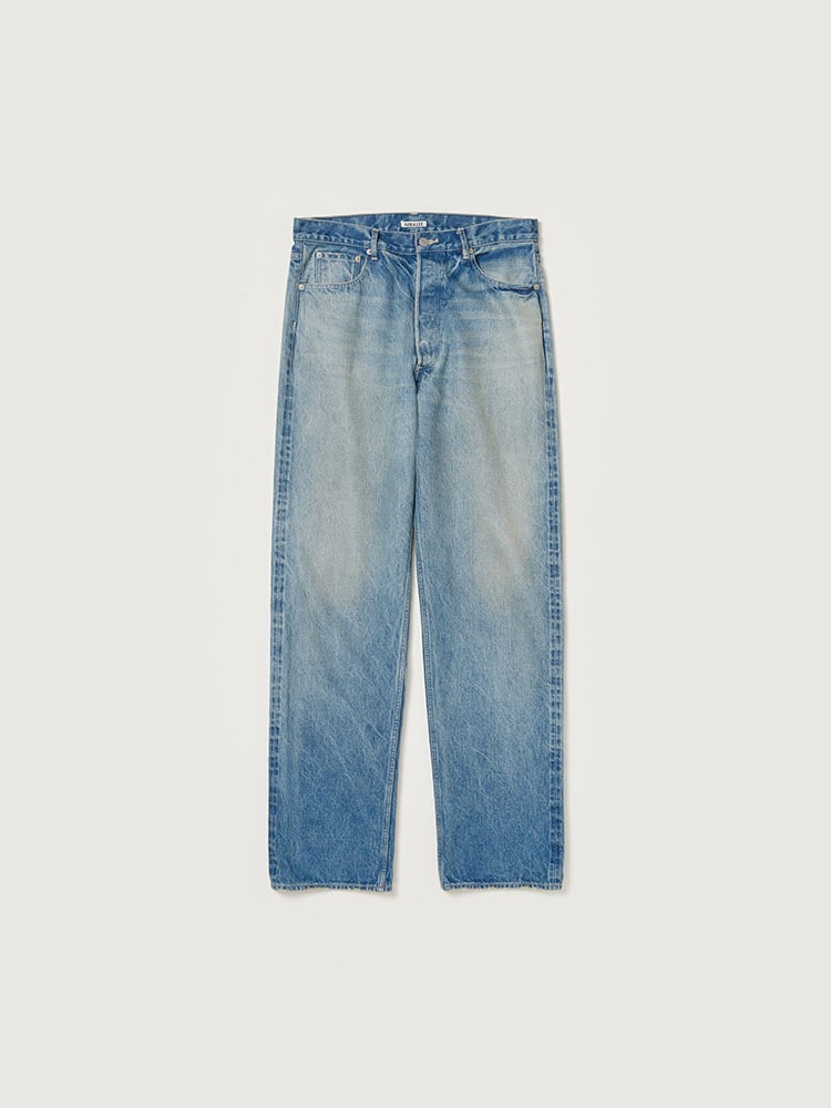 SELVEDGE FADED HEAVY DENIM WIDE PANTS