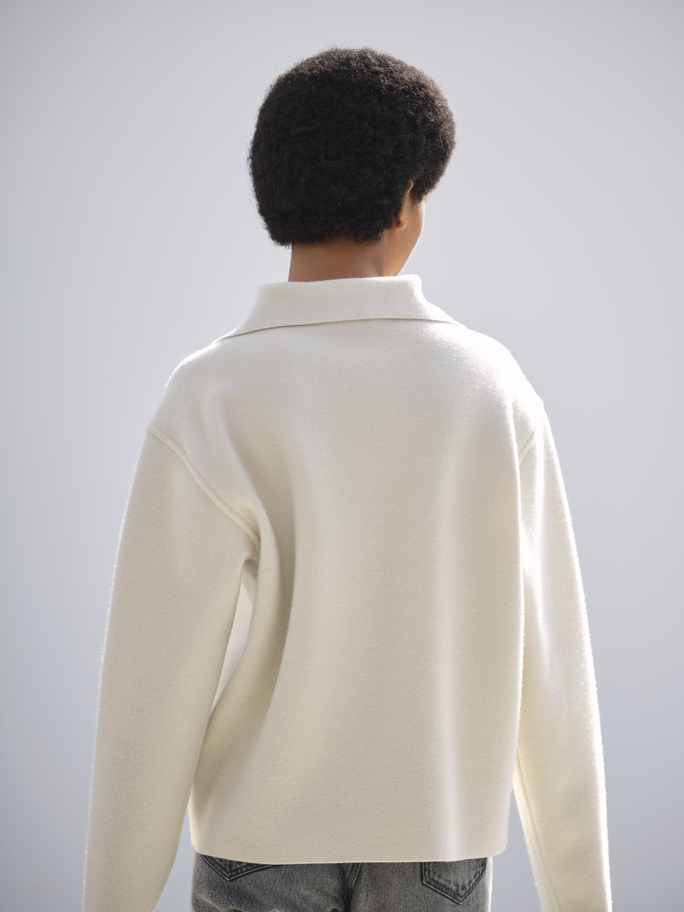 HEAVY MILANO RIB KNIT ZIP TURTLE 詳細画像 WHITE 4