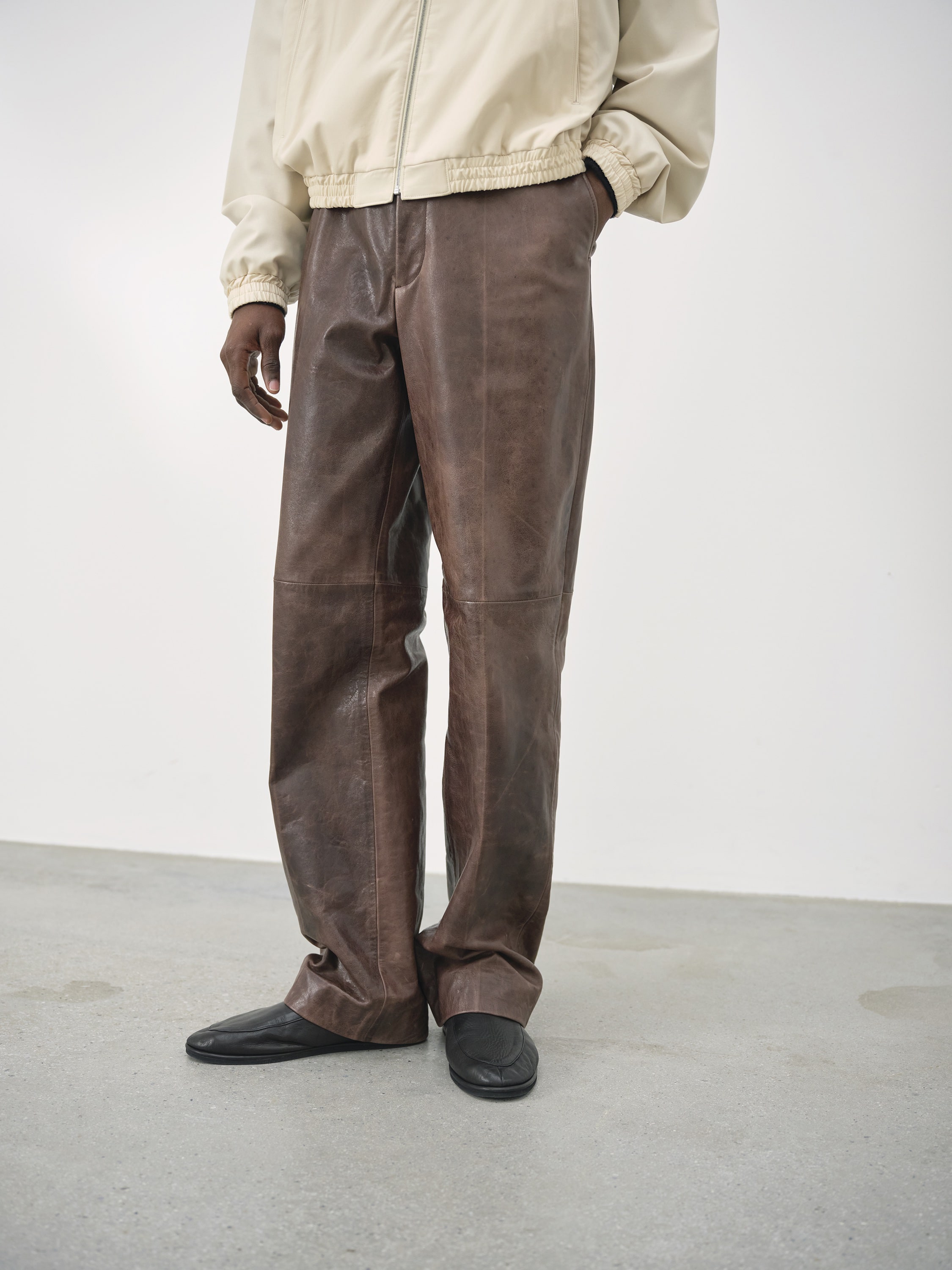 HEAVY LAMB LEATHER PANTS 詳細画像 DARK BROWN 2