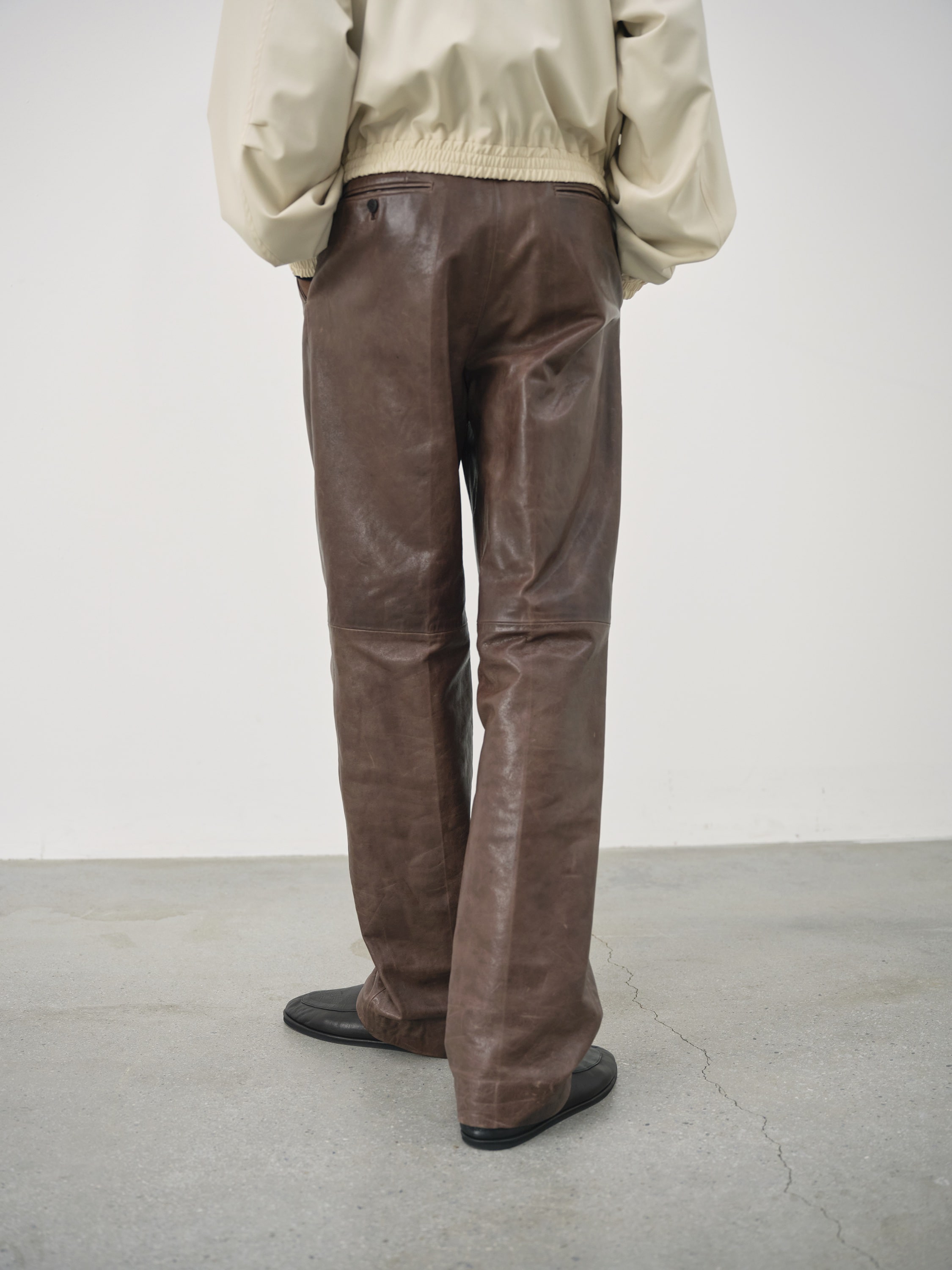 HEAVY LAMB LEATHER PANTS 詳細画像 DARK BROWN 4