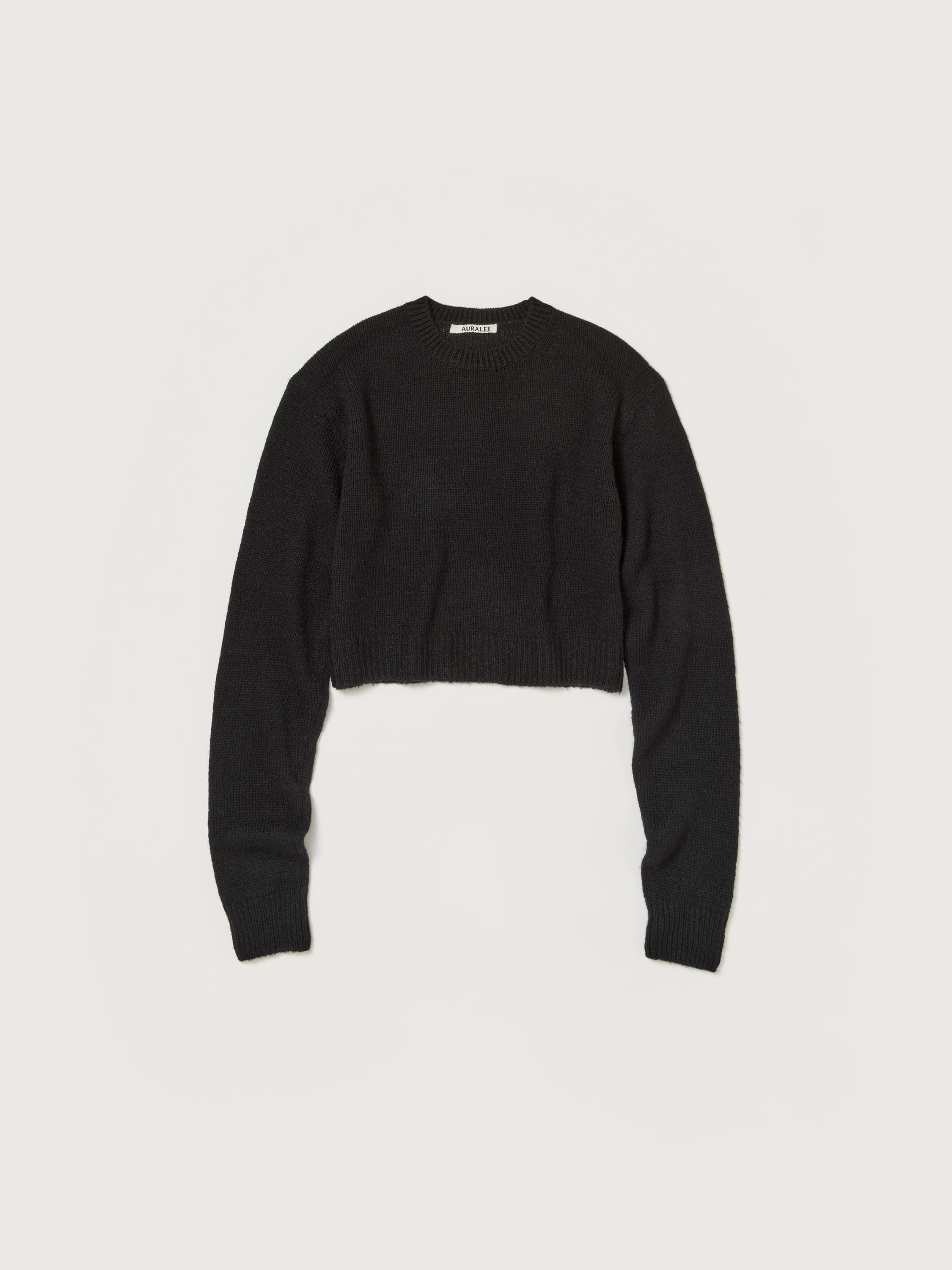 WOOL CASHMERE SILK KNIT SHORT P/O 詳細画像 BLACK 1