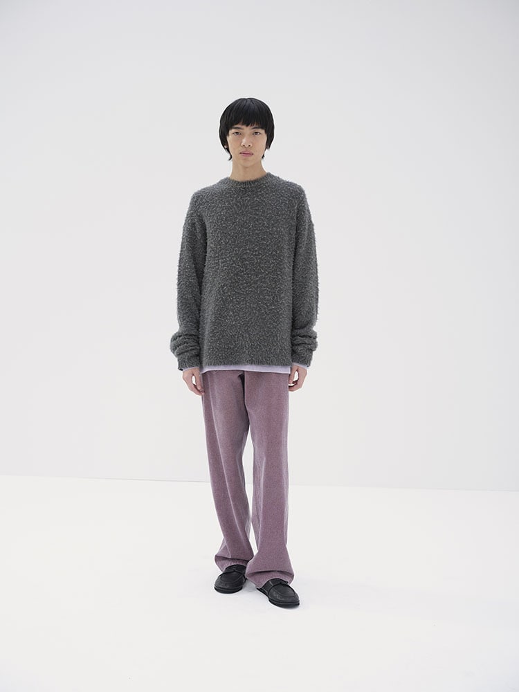 BRUSHED WOOL CASHMERE SILK KNIT P/O