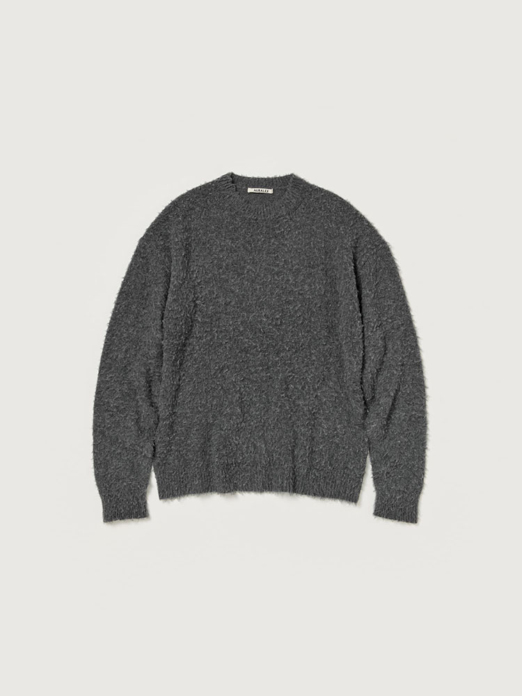 BRUSHED WOOL CASHMERE SILK KNIT P/O