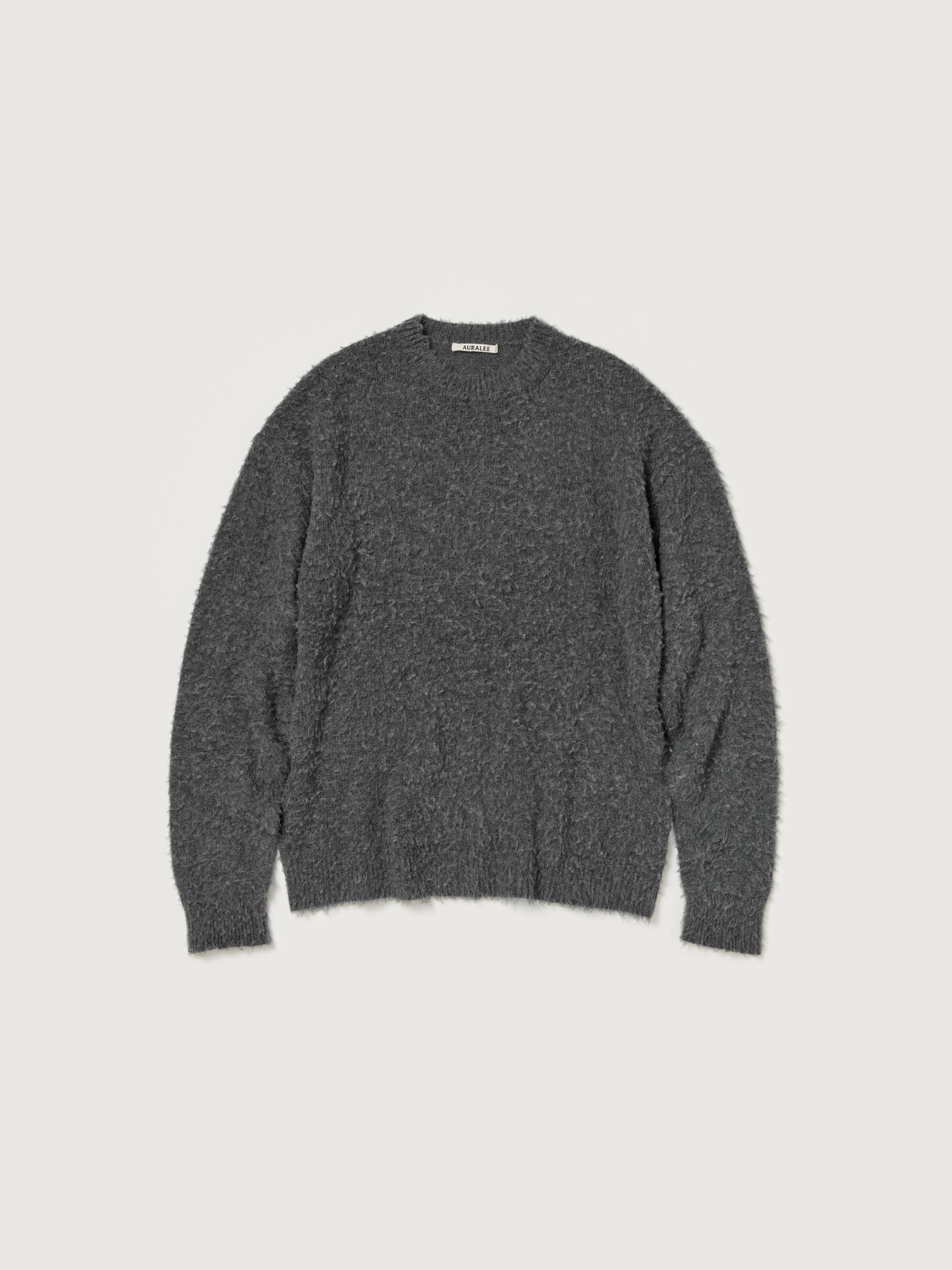 BRUSHED WOOL CASHMERE SILK KNIT P/O 詳細画像 GRAY 5