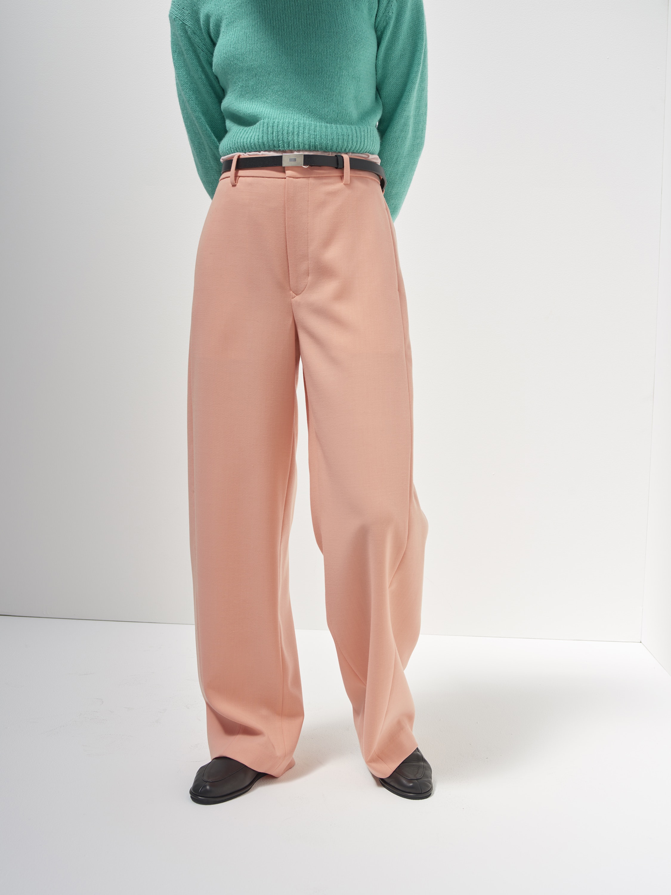 TENSE WOOL DOUBLE CLOTH SLACKS 詳細画像 SALMON PINK 3