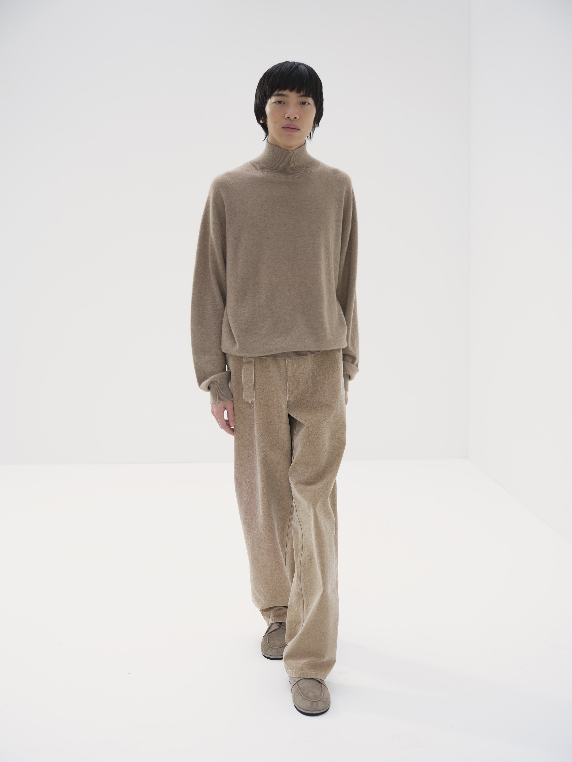 BABY CASHMERE KNIT TURTLE 詳細画像 NATURAL BROWN 1