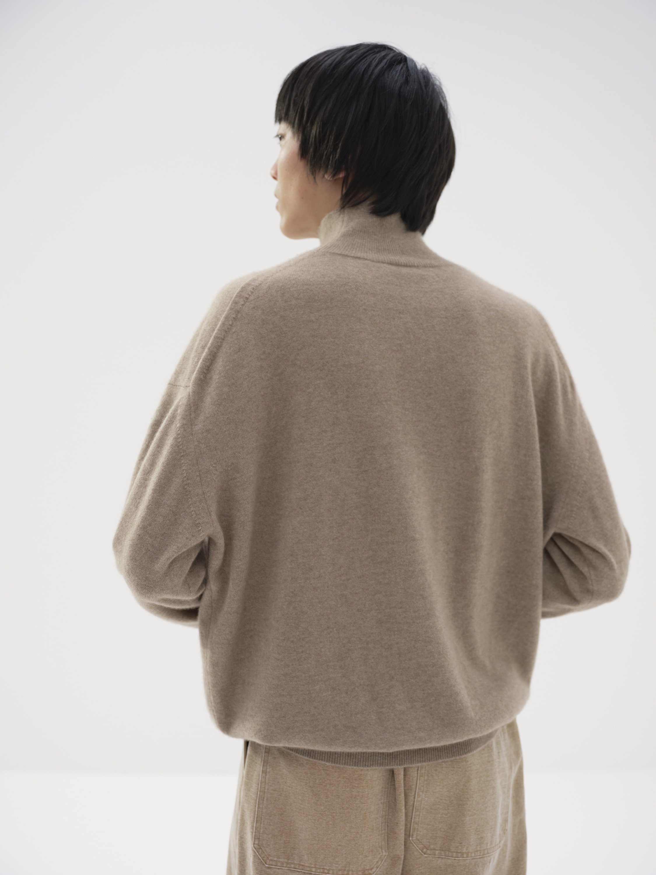 BABY CASHMERE KNIT TURTLE 詳細画像 NATURAL BROWN 3