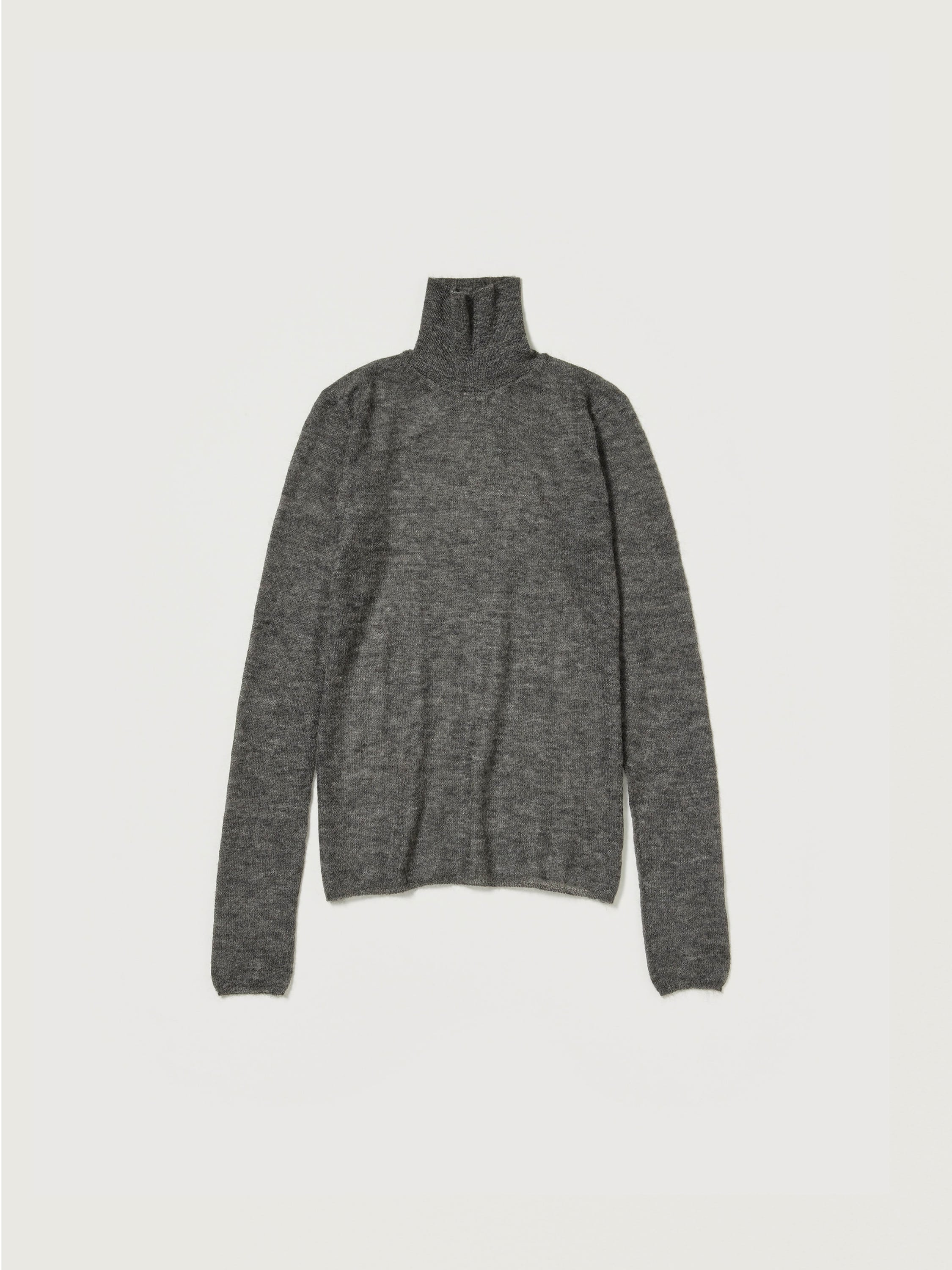 KID MOHAIR SHEER KNIT TURTLE 詳細画像 TOP CHARCOAL 1