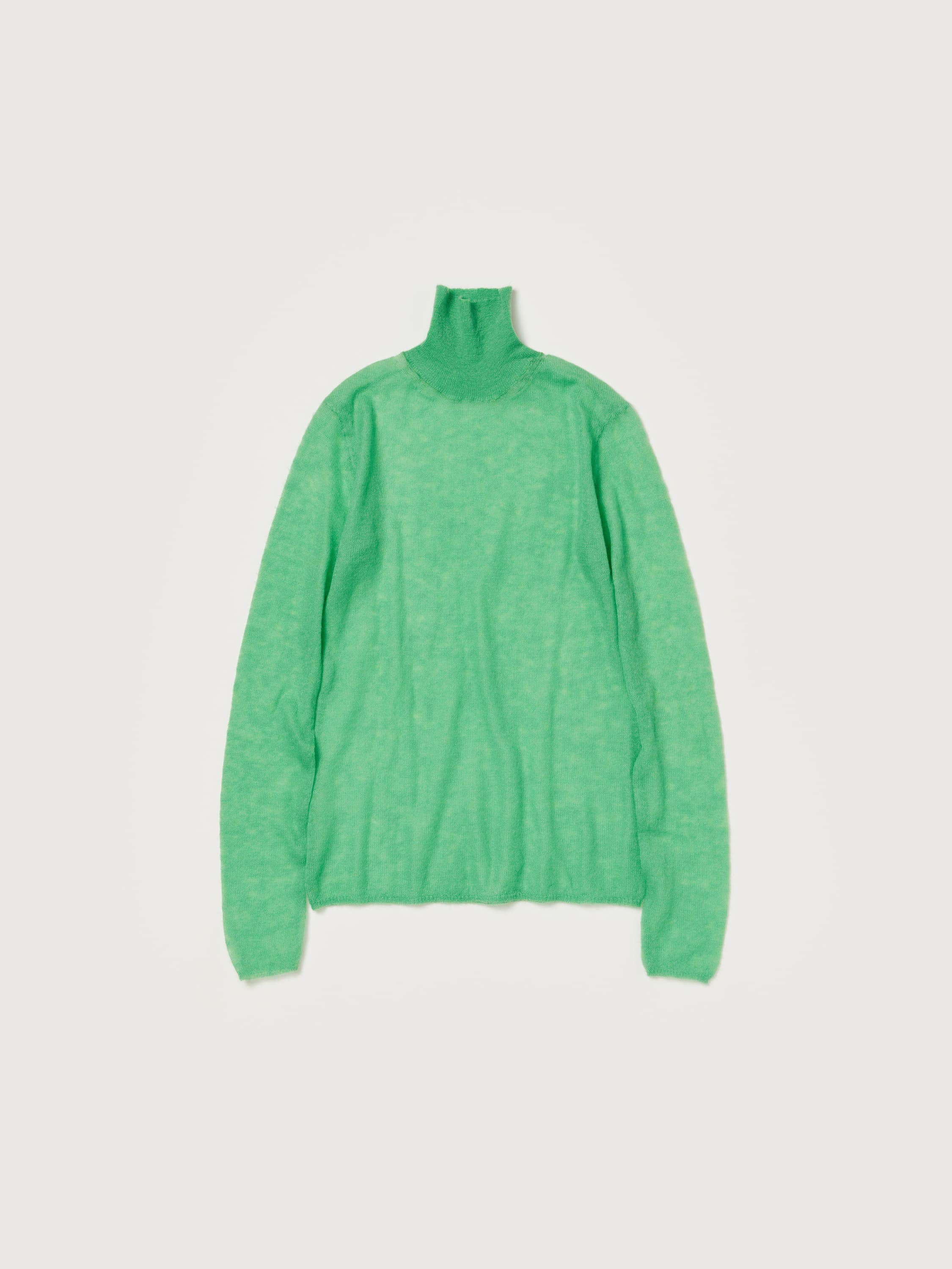 KID MOHAIR SHEER KNIT TURTLE 詳細画像 GREEN 1