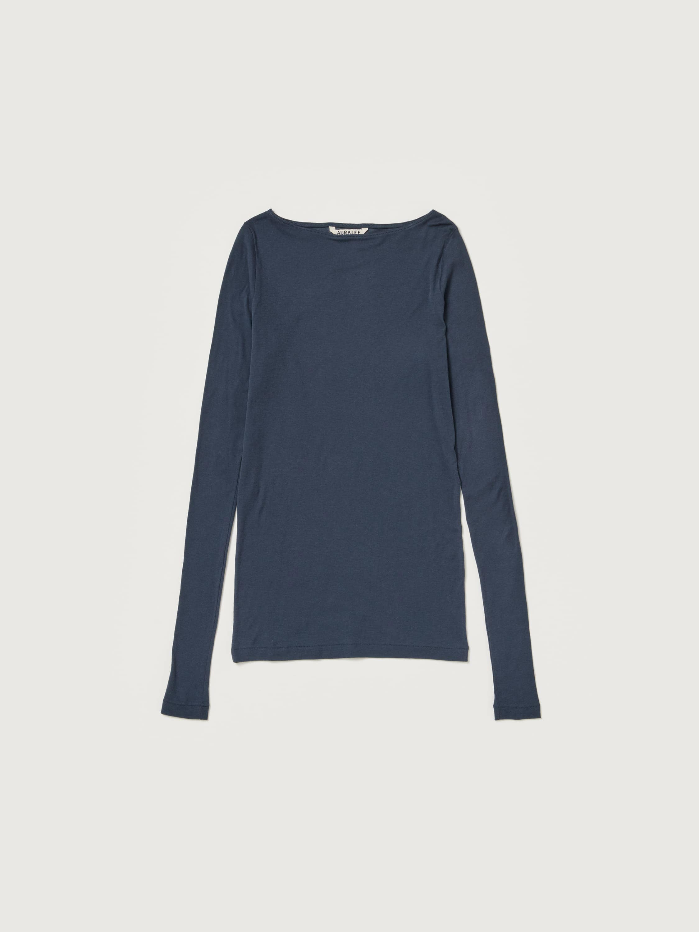 HIGH GAUGE SHEER RIB BOAT NECK L/S TEE 詳細画像 NAVY 4