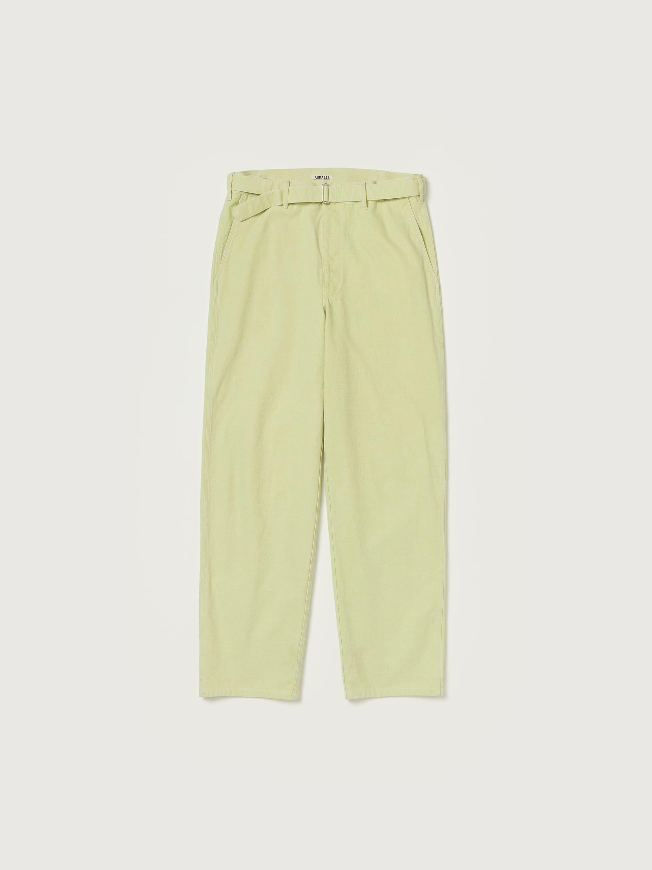 WASHED ORGANIC CANVAS BELTED PANTS 詳細画像 LIME GREEN 5