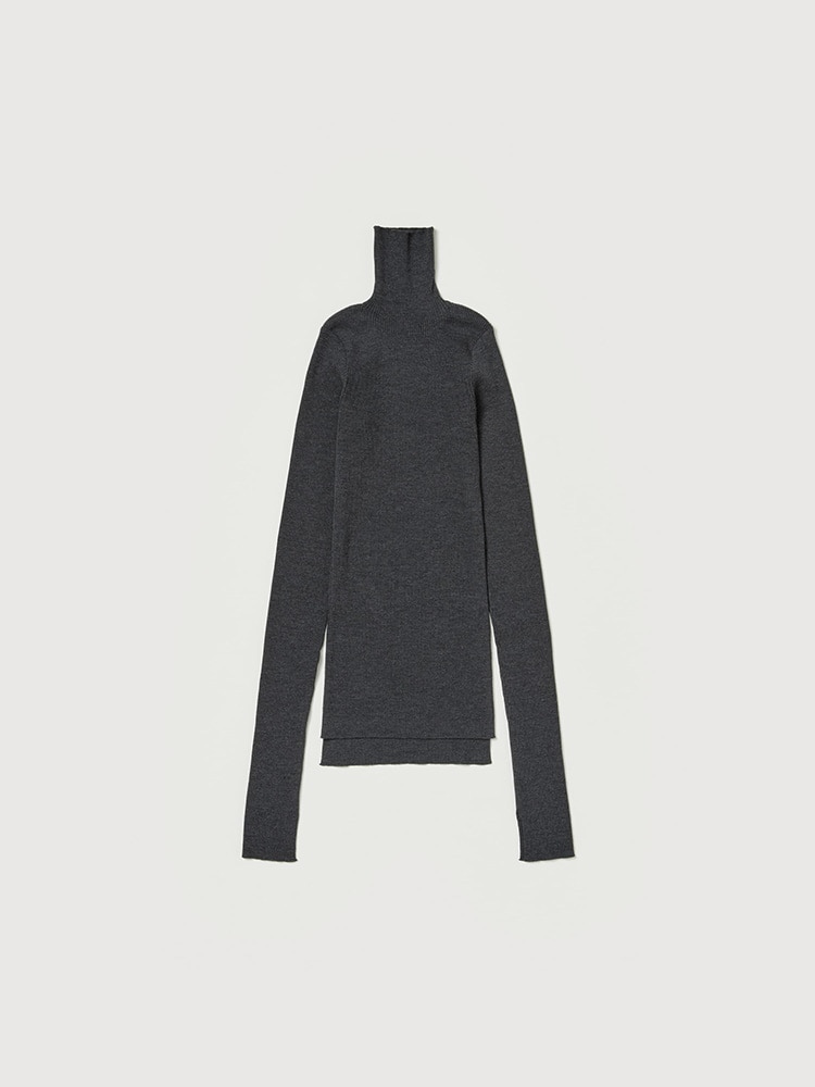 SUPER FINE WOOL HIGH GAUGE RIB KNIT TURTLE - AURALEE Official Website