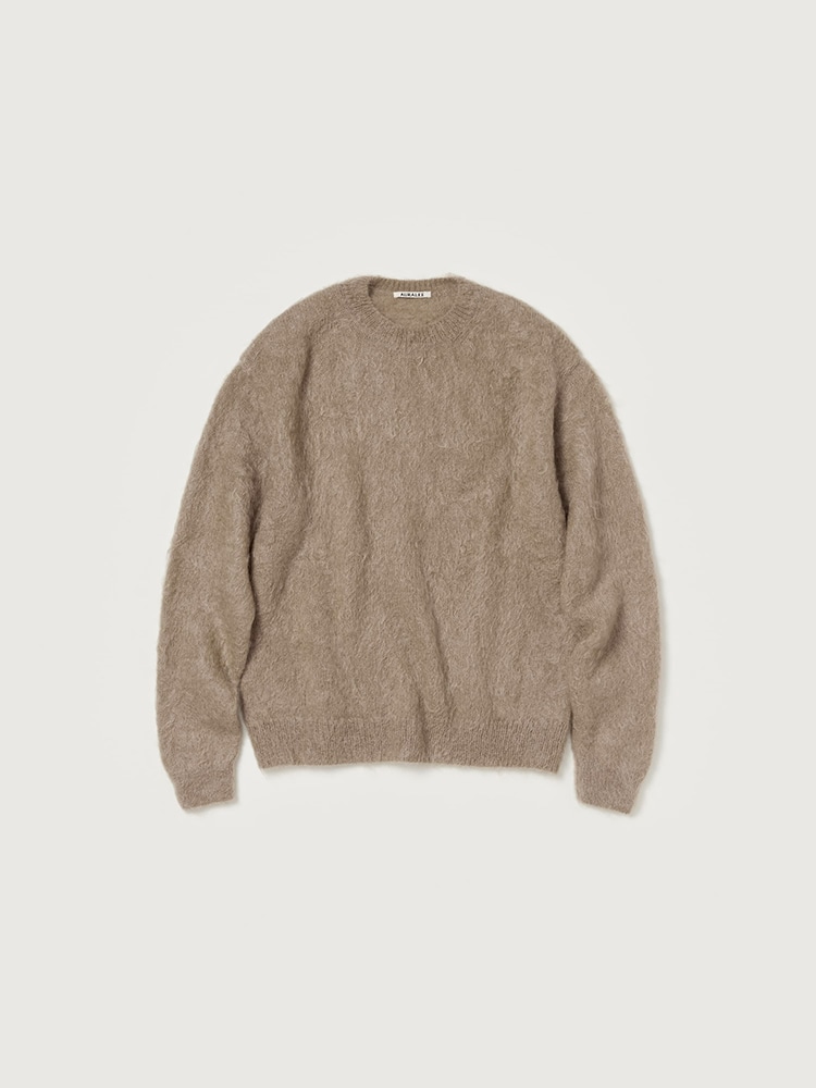 BRUSHED SUPER KID MOHAIR KNIT P/O