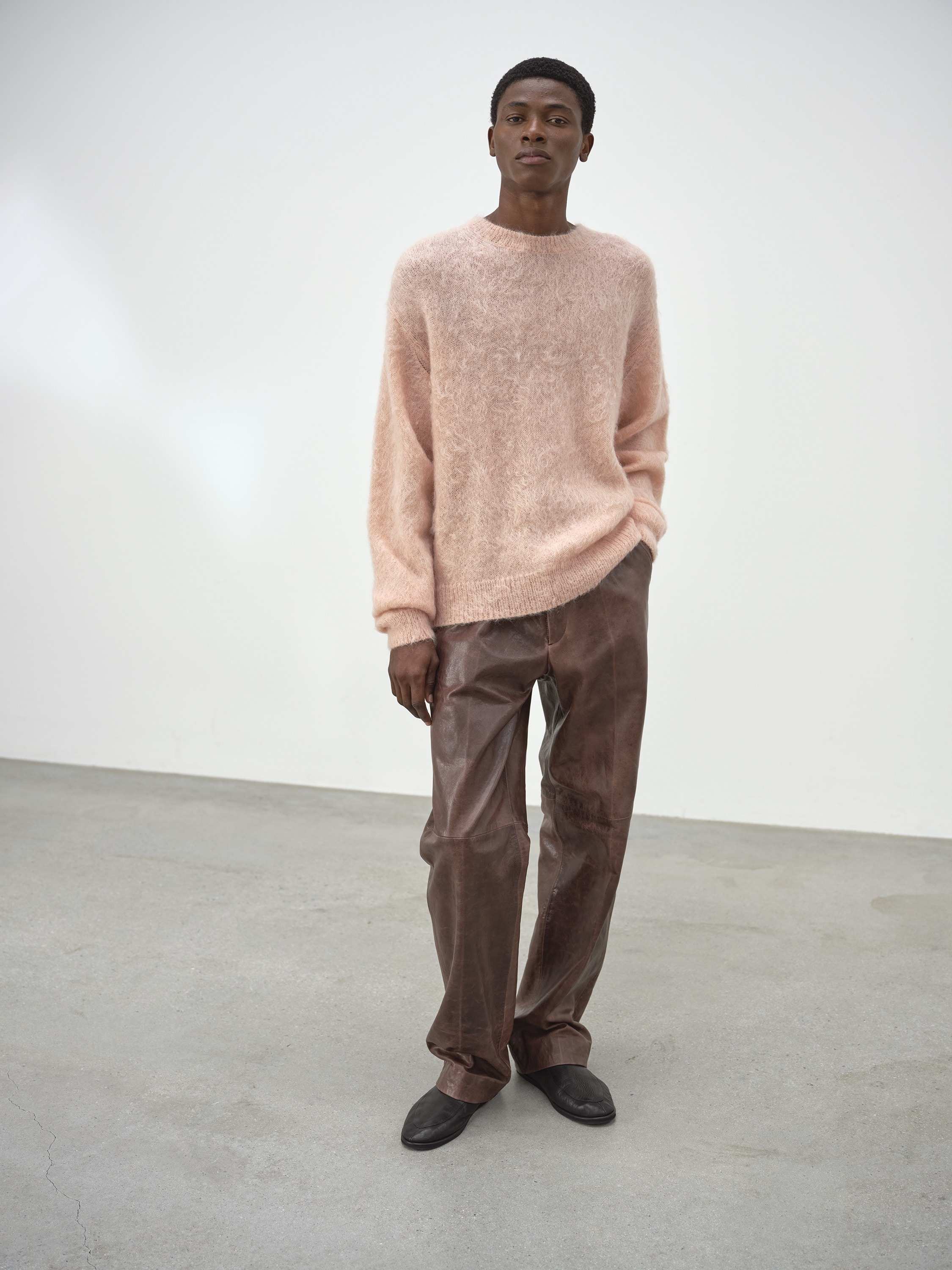 BRUSHED SUPER KID MOHAIR KNIT P/O 詳細画像 PINK BEIGE 1