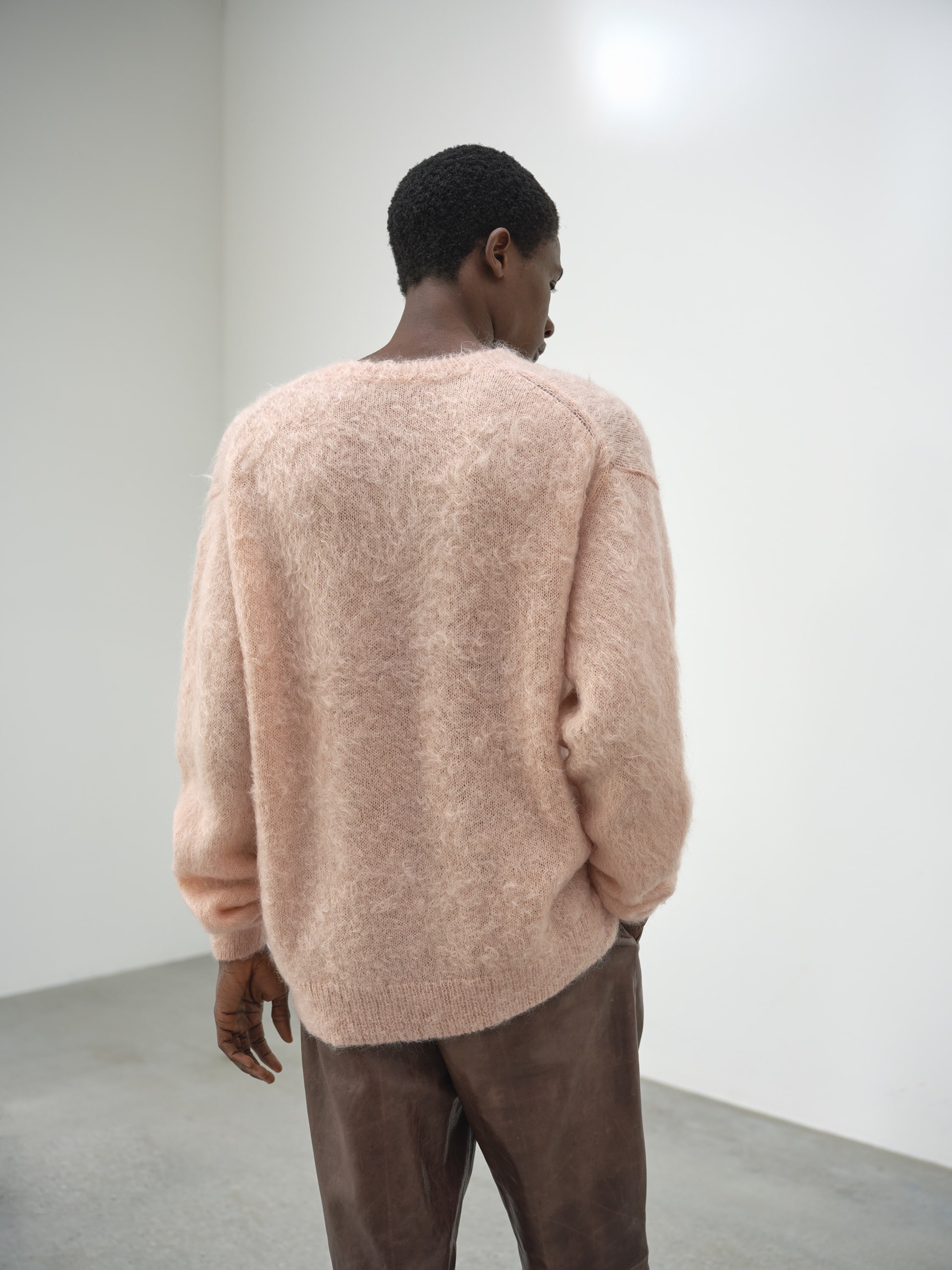 BRUSHED SUPER KID MOHAIR KNIT P/O 詳細画像 PINK BEIGE 4