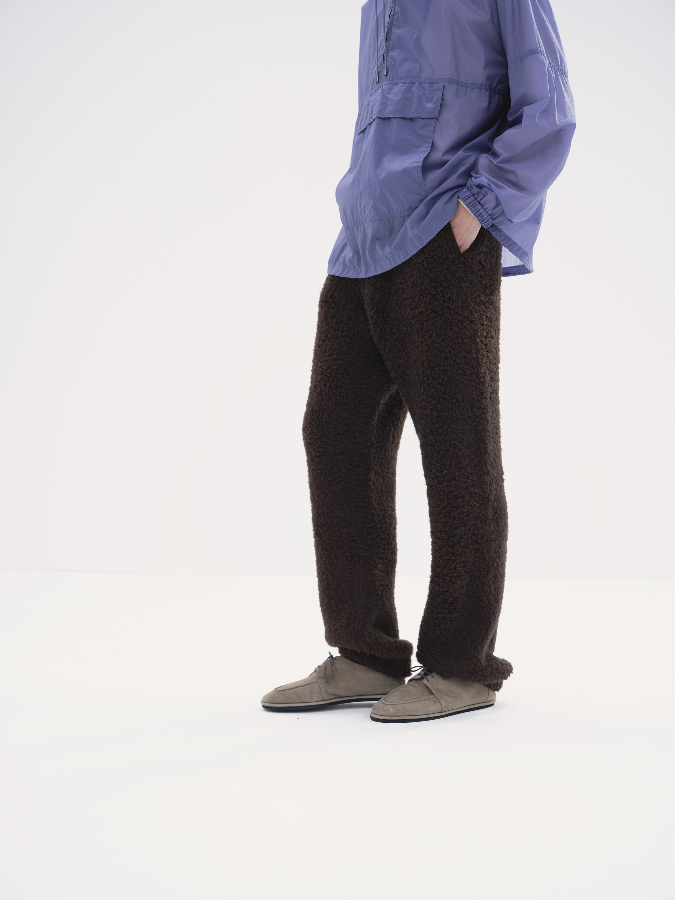 MERINO WOOL BOA KNIT PANTS 詳細画像 DARK BROWN 3