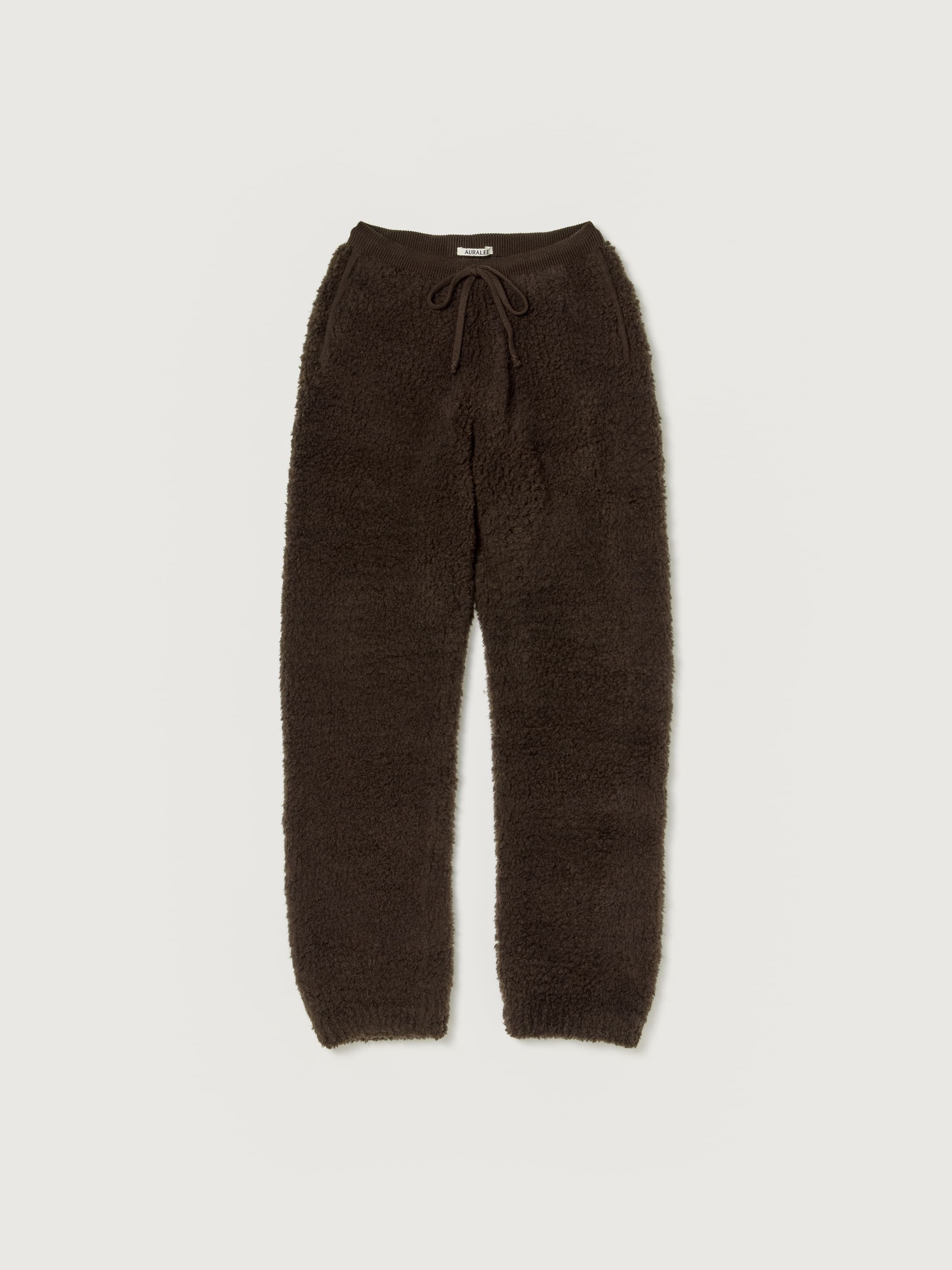 MERINO WOOL BOA KNIT PANTS 詳細画像 DARK BROWN 5