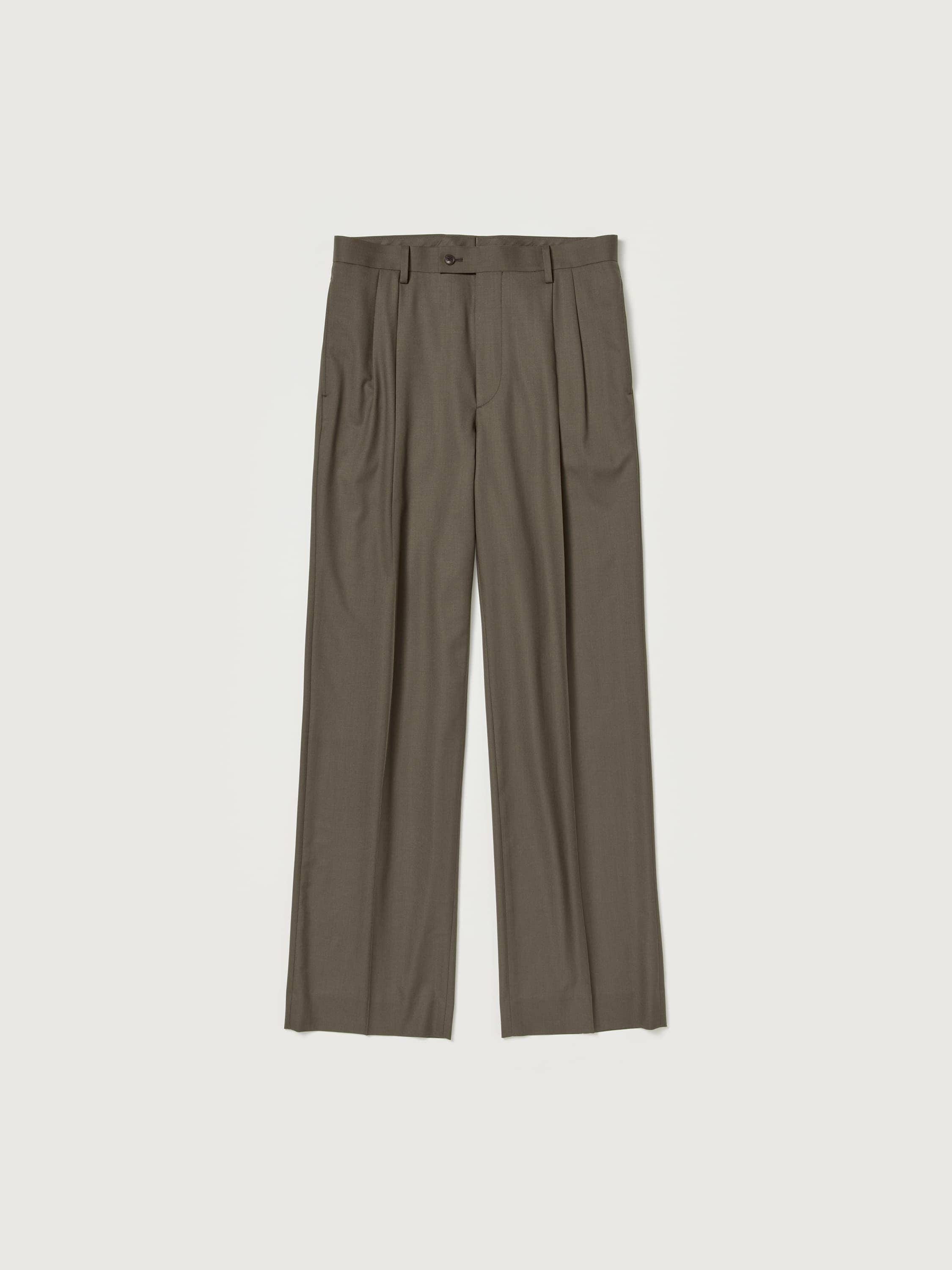 SUPER FINE TROPICAL WOOL SLACKS 詳細画像 DARK KHAKI 5