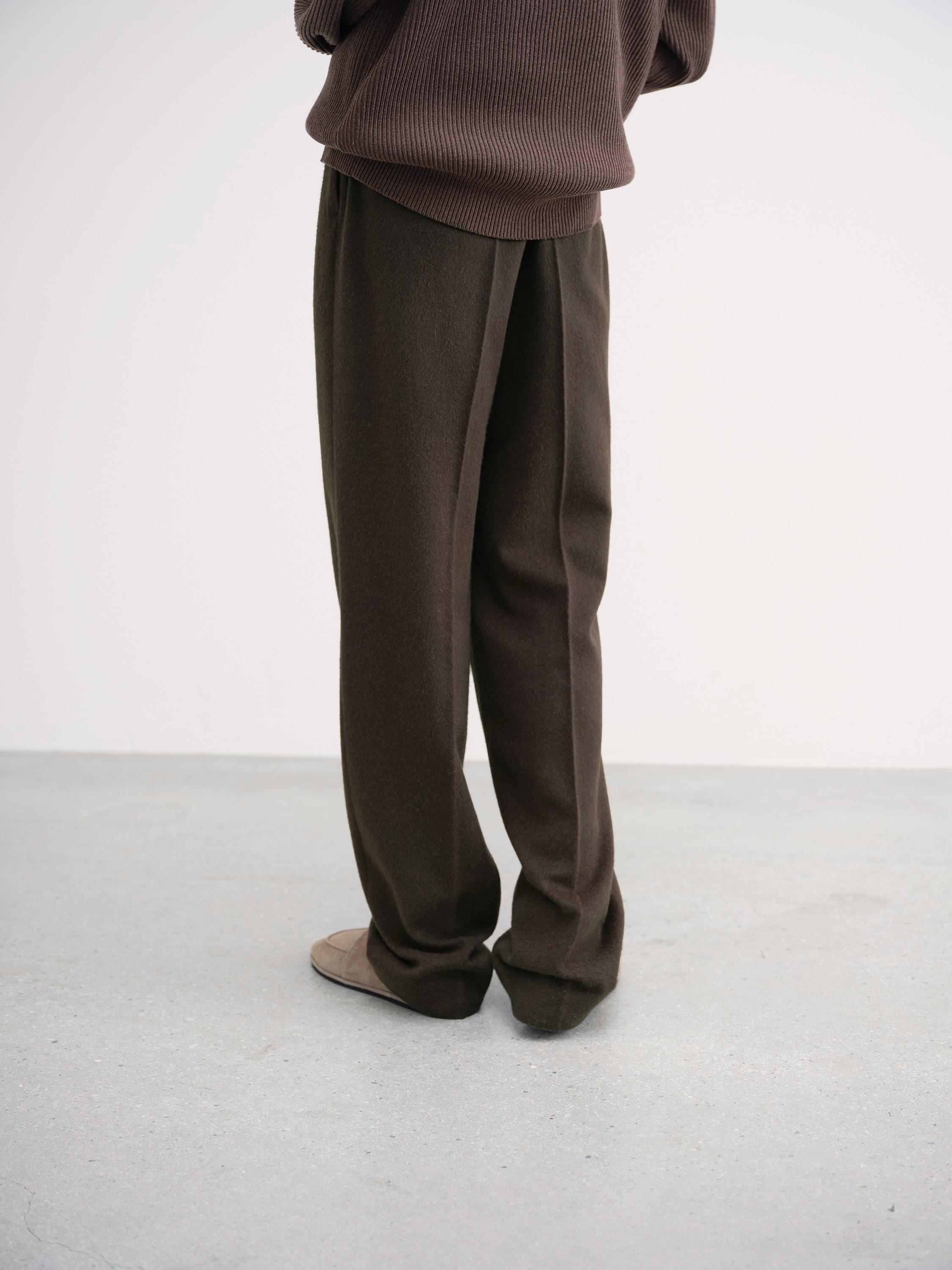 BABY CAMEL FLANNEL SLACKS 詳細画像 DARK BROWN 4