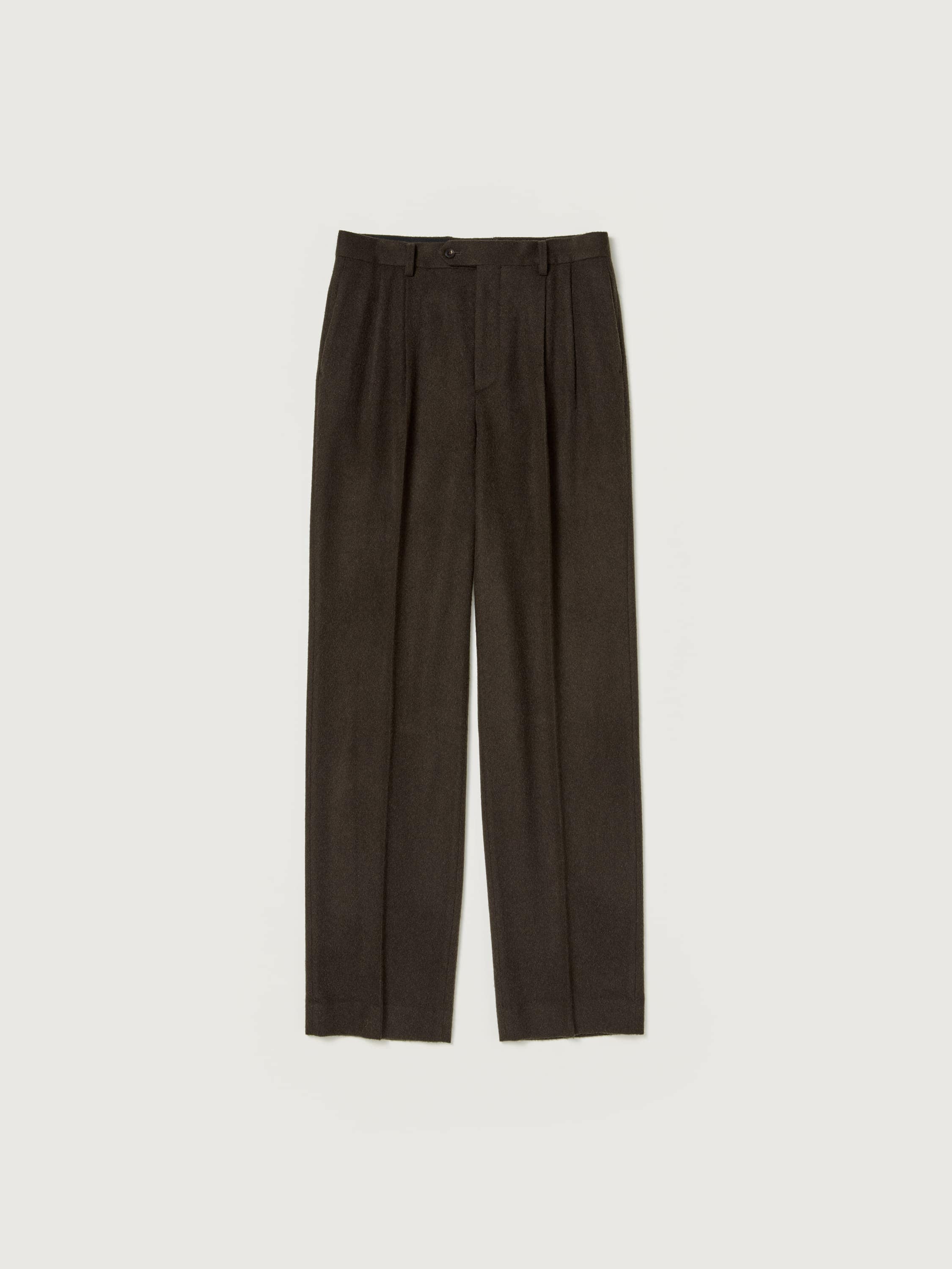 BABY CAMEL FLANNEL SLACKS 詳細画像 DARK BROWN 5