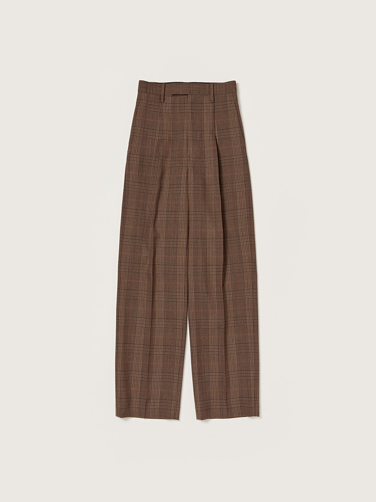 BLUEFACED WOOL CHECK SLACKS