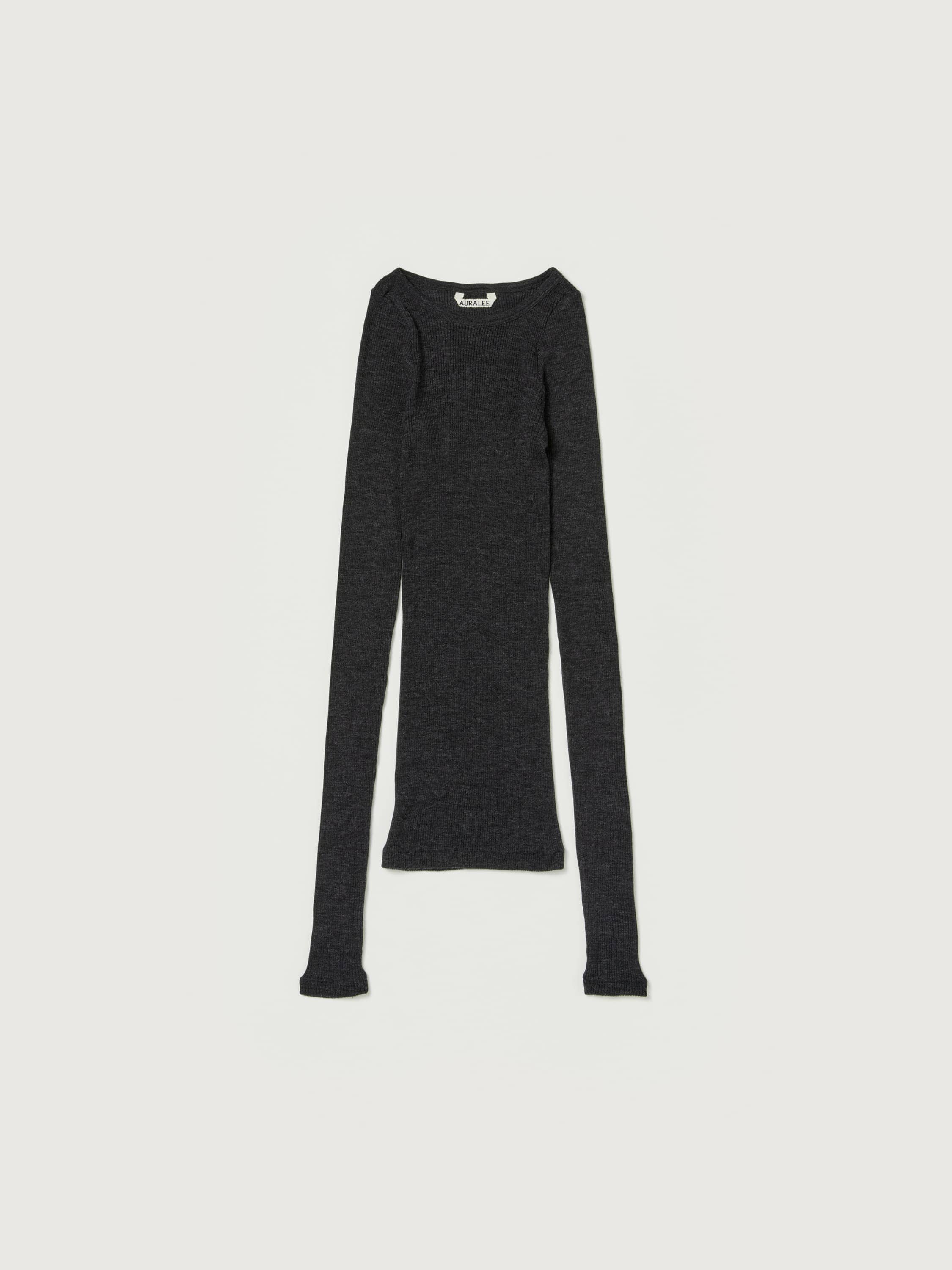 WOOL SOFT RIB CREW NECK P/O 詳細画像 CHARCOAL 1