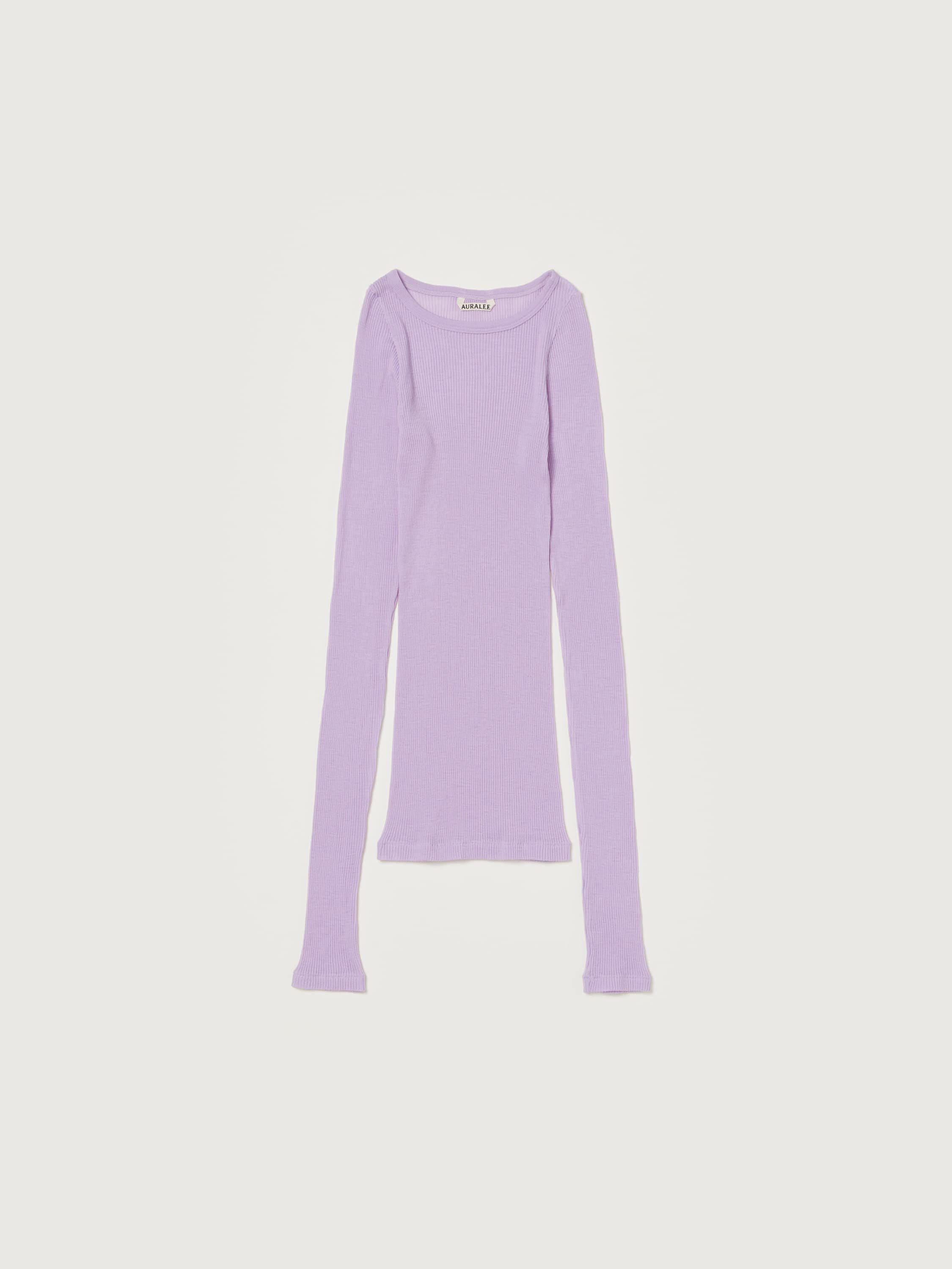 WOOL SOFT RIB CREW NECK P/O 詳細画像 LIGHT PURPLE 4