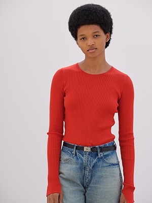 SUPER FINE WOOL HIGH GAUGE RIB KNIT P/O