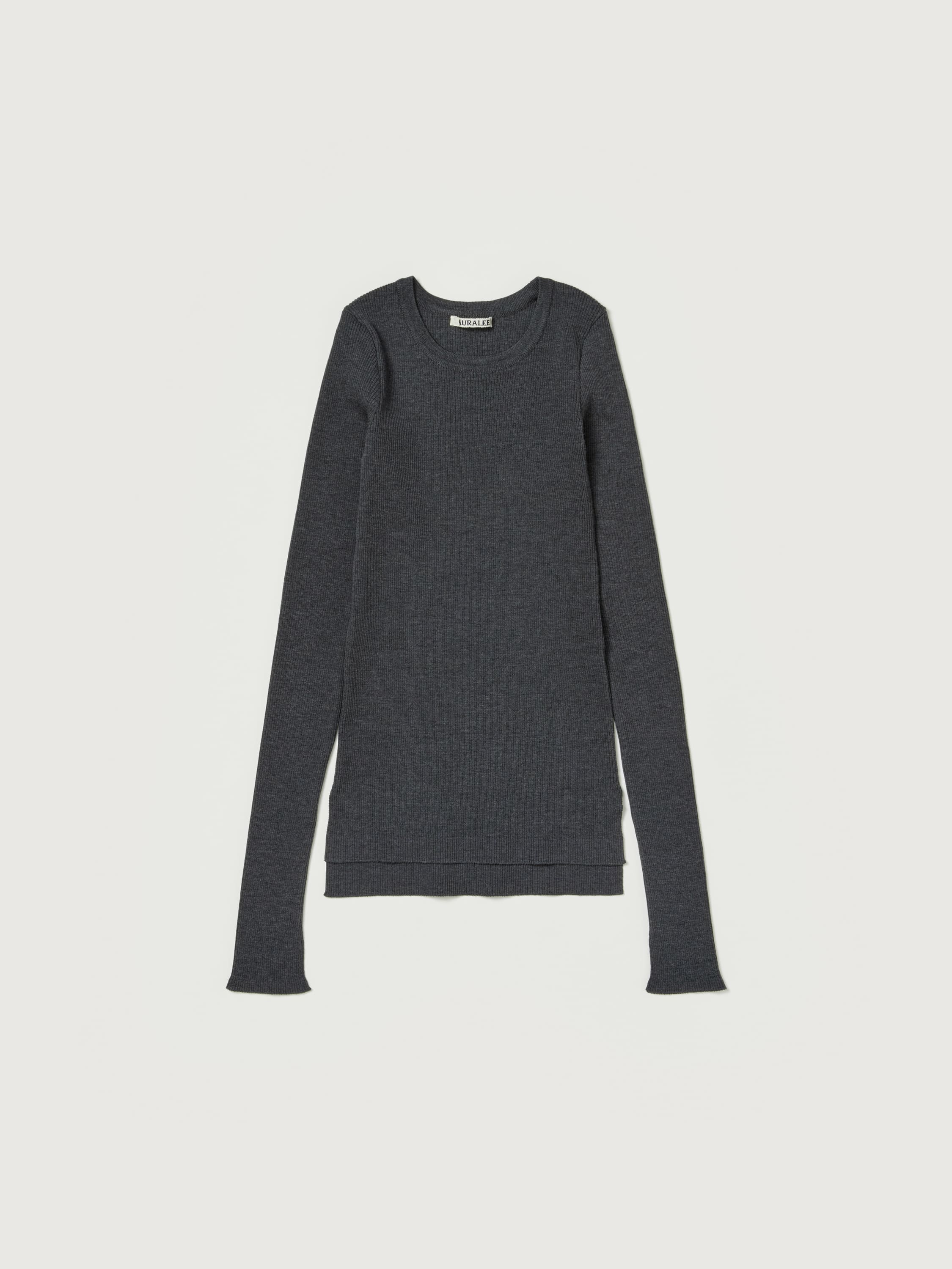 SUPER FINE WOOL HIGH GAUGE RIB KNIT P/O 詳細画像 TOP CHARCOAL 1