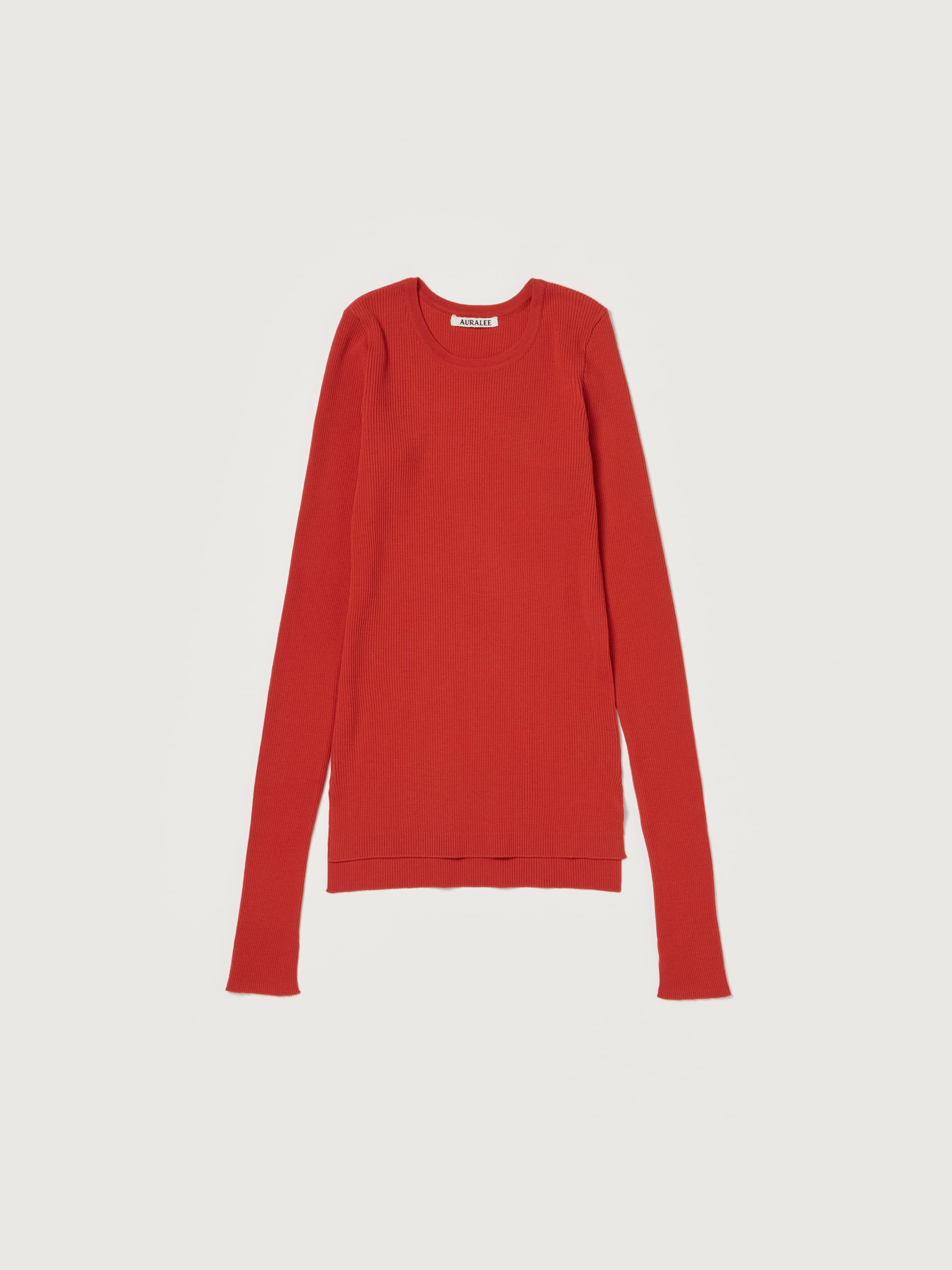 SUPER FINE WOOL HIGH GAUGE RIB KNIT P/O 詳細画像 RED 3