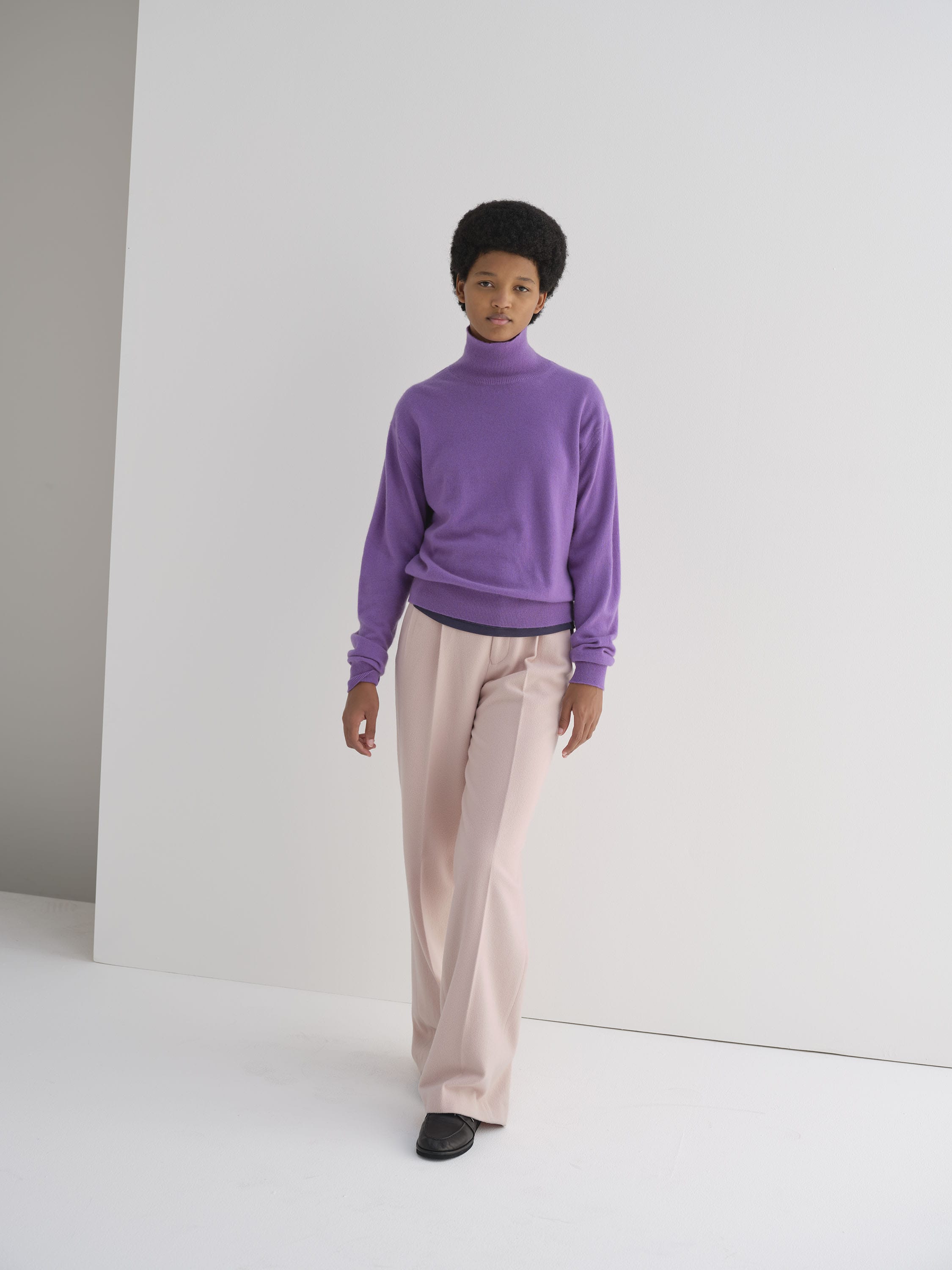 BRUSHED SUPER FINE WOOL FLANNEL SLACKS 詳細画像 LIGHT PINK 5