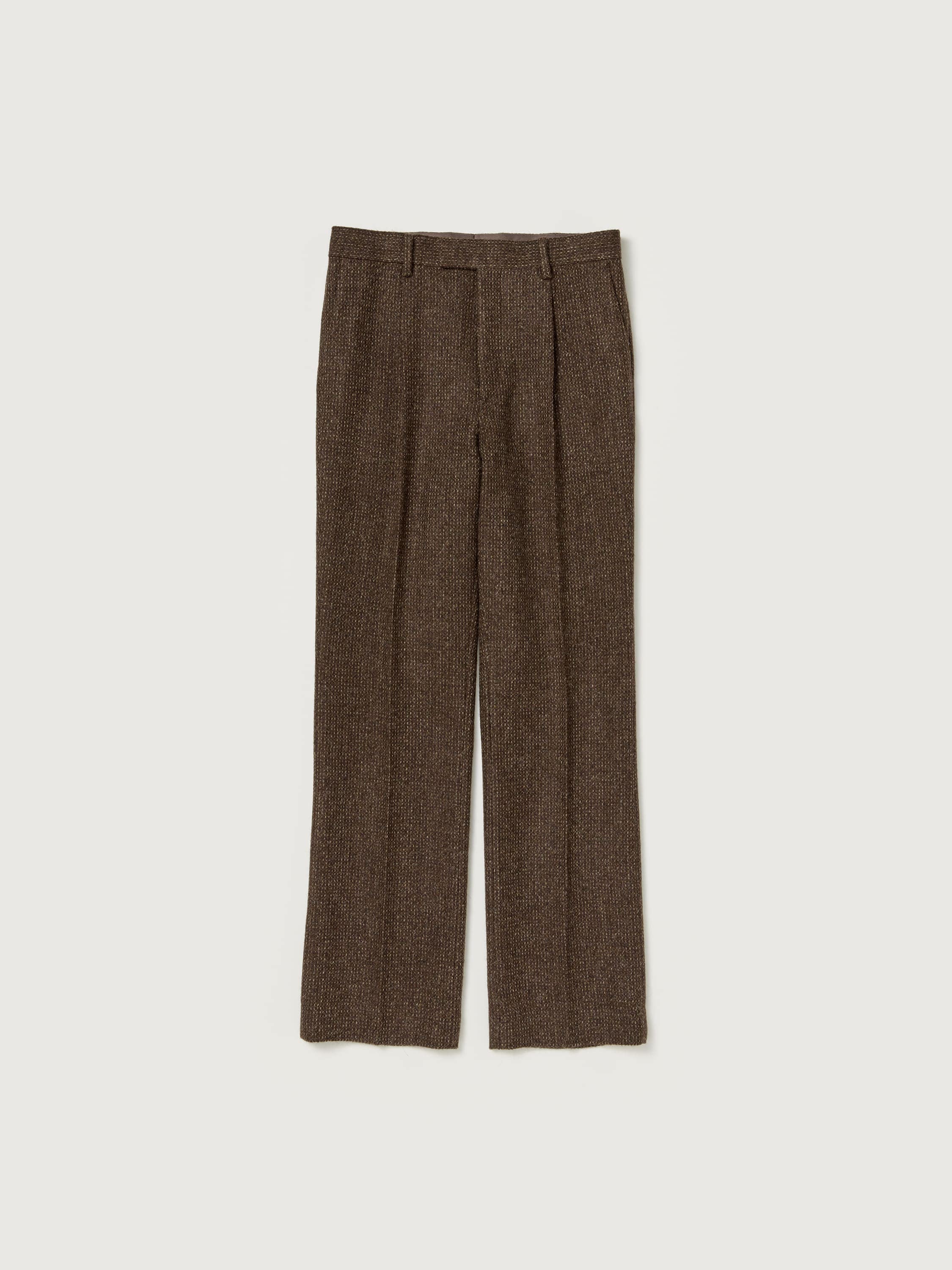 LAMA SHETLAND WOOL TWEED SLACKS 詳細画像 BROWN TWEED 5