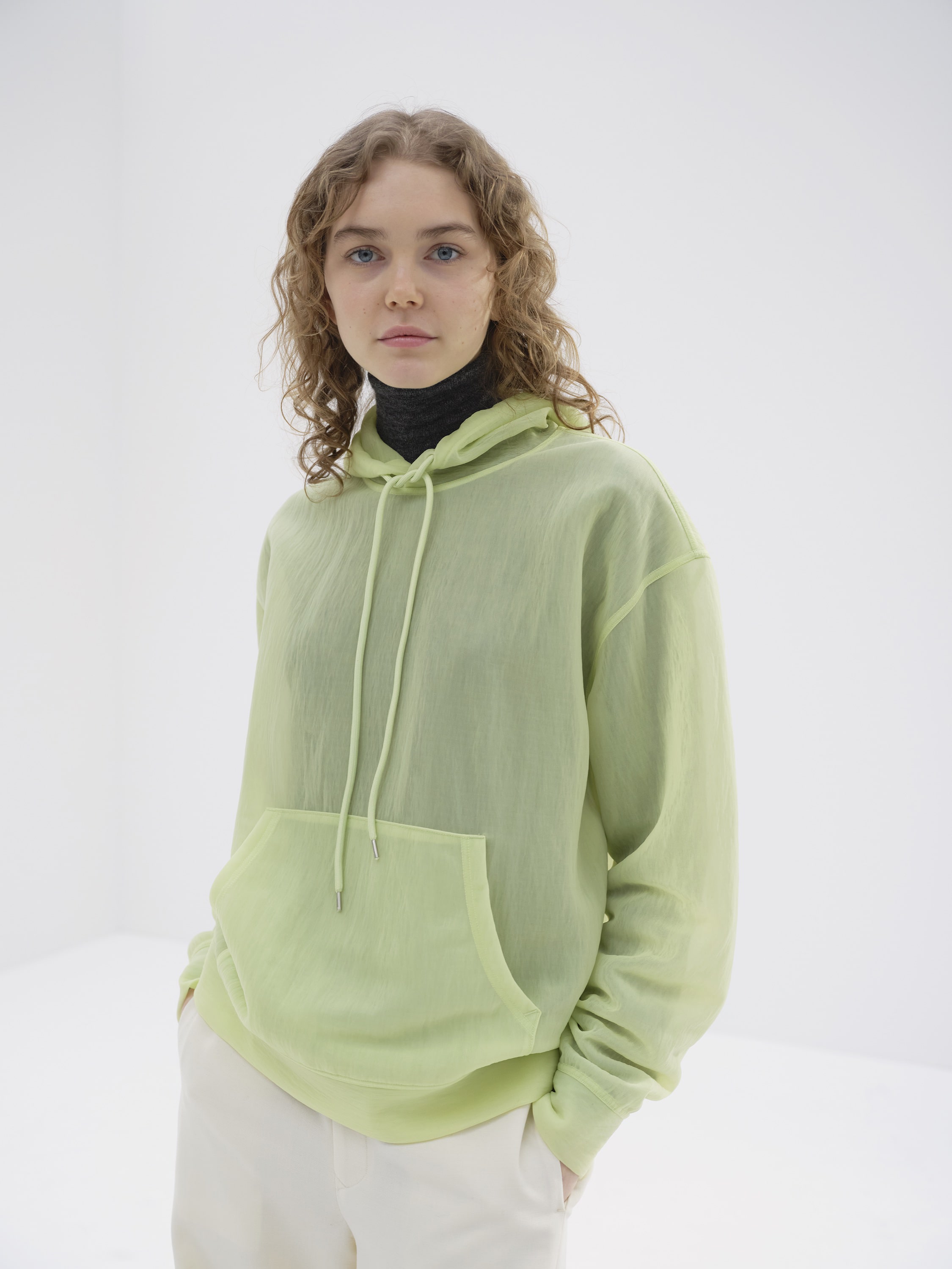 ELASTIC SHEER NYLON P/O PARKA 詳細画像 LIME GREEN 2