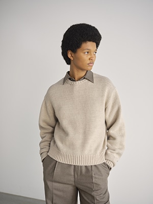 WOOL SOFT CORD KNIT P/O