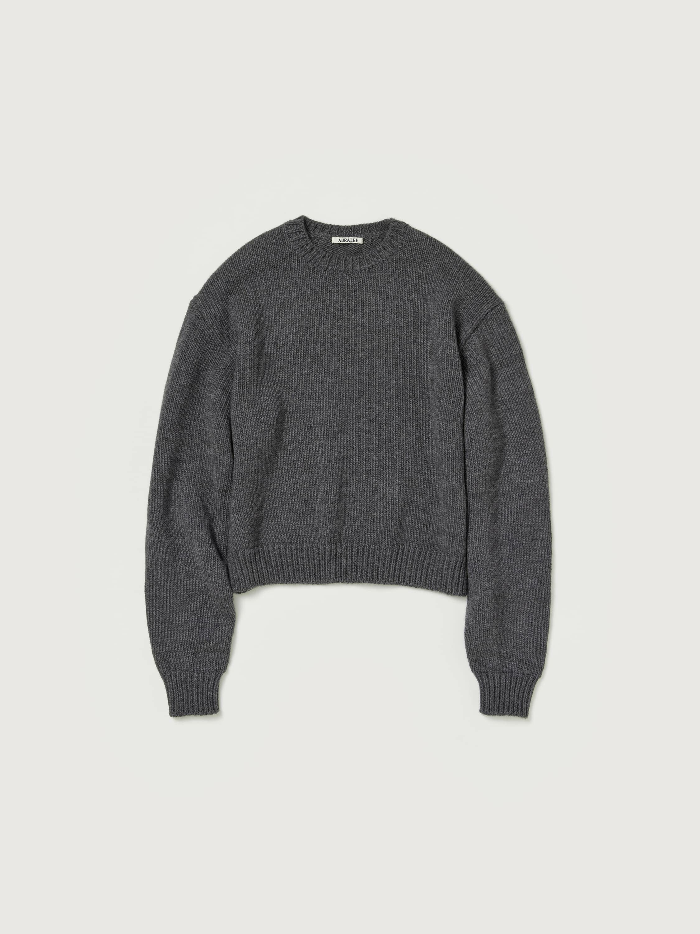 WOOL SOFT CORD KNIT P/O 詳細画像 TOP CHARCOAL 1