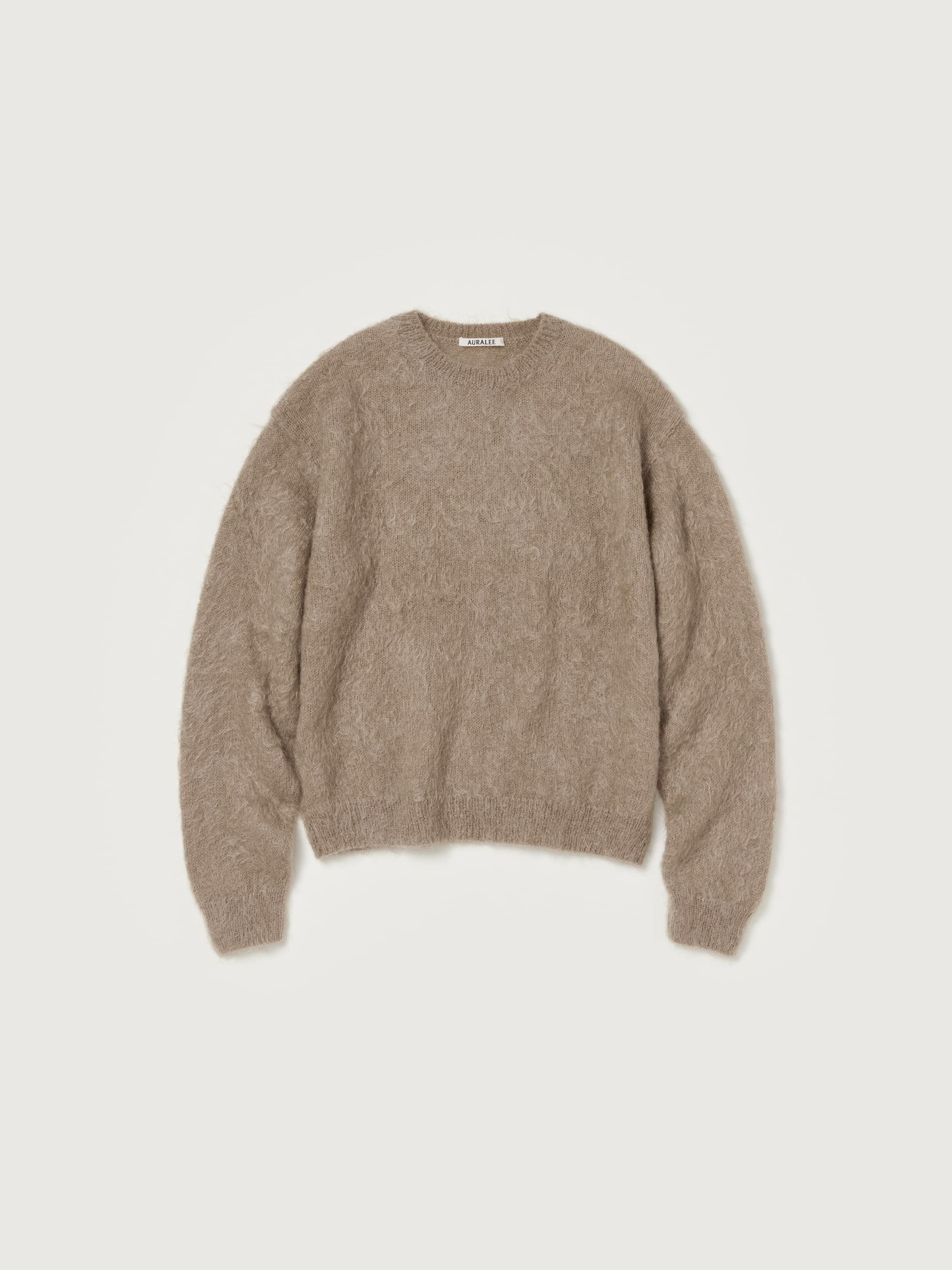 BRUSHED SUPER KID MOHAIR KNIT P/O 詳細画像 GRAY BEIGE 1