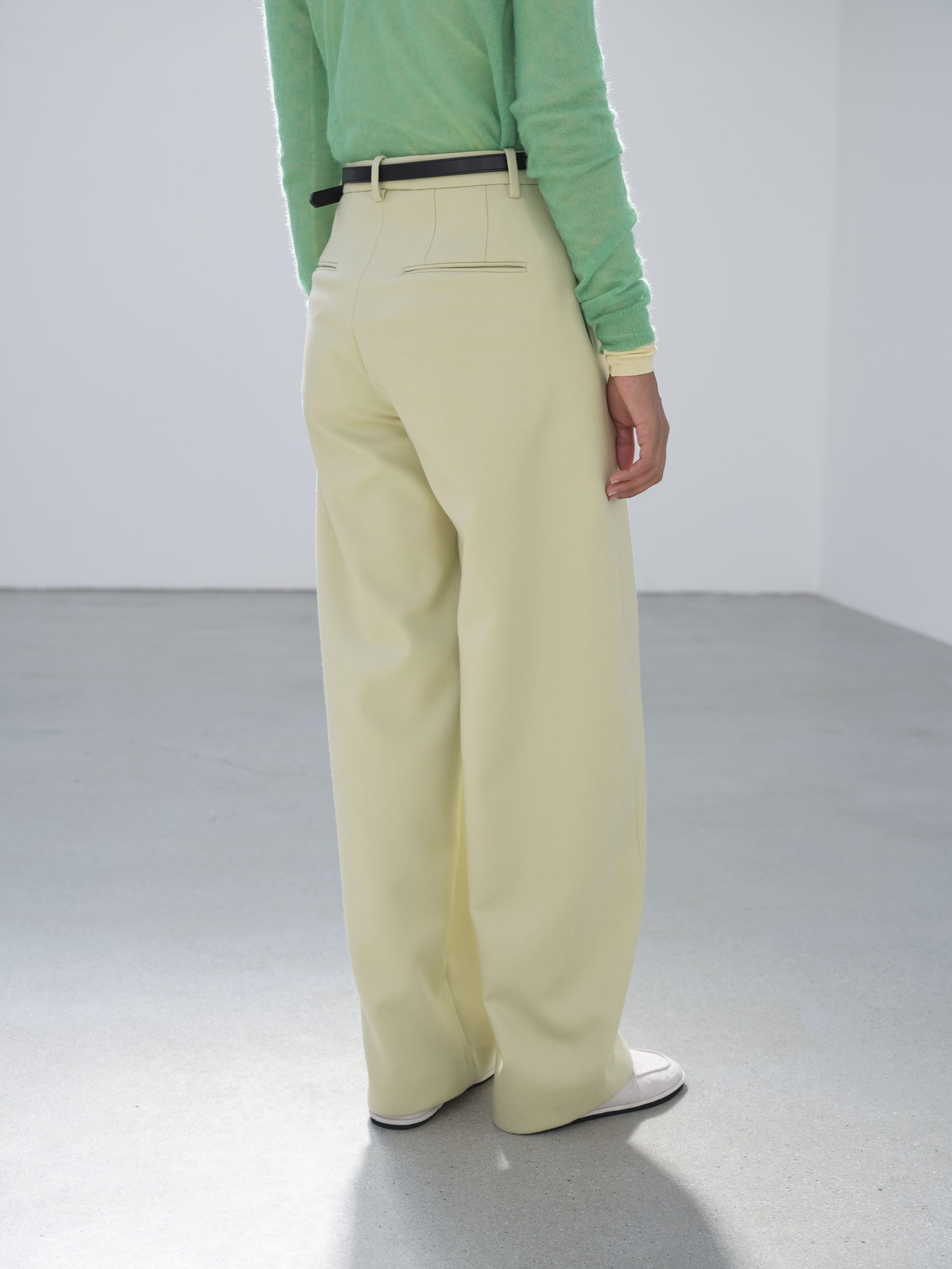 LIGHT MELTON SLACKS 詳細画像 YELLOW KHAKI 3